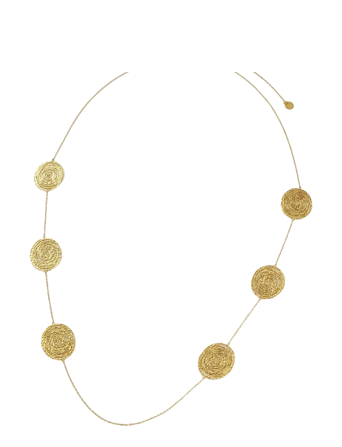 Bud to rose - Ray Oval Long Necklace Gold - kaelaketid - gold - 2