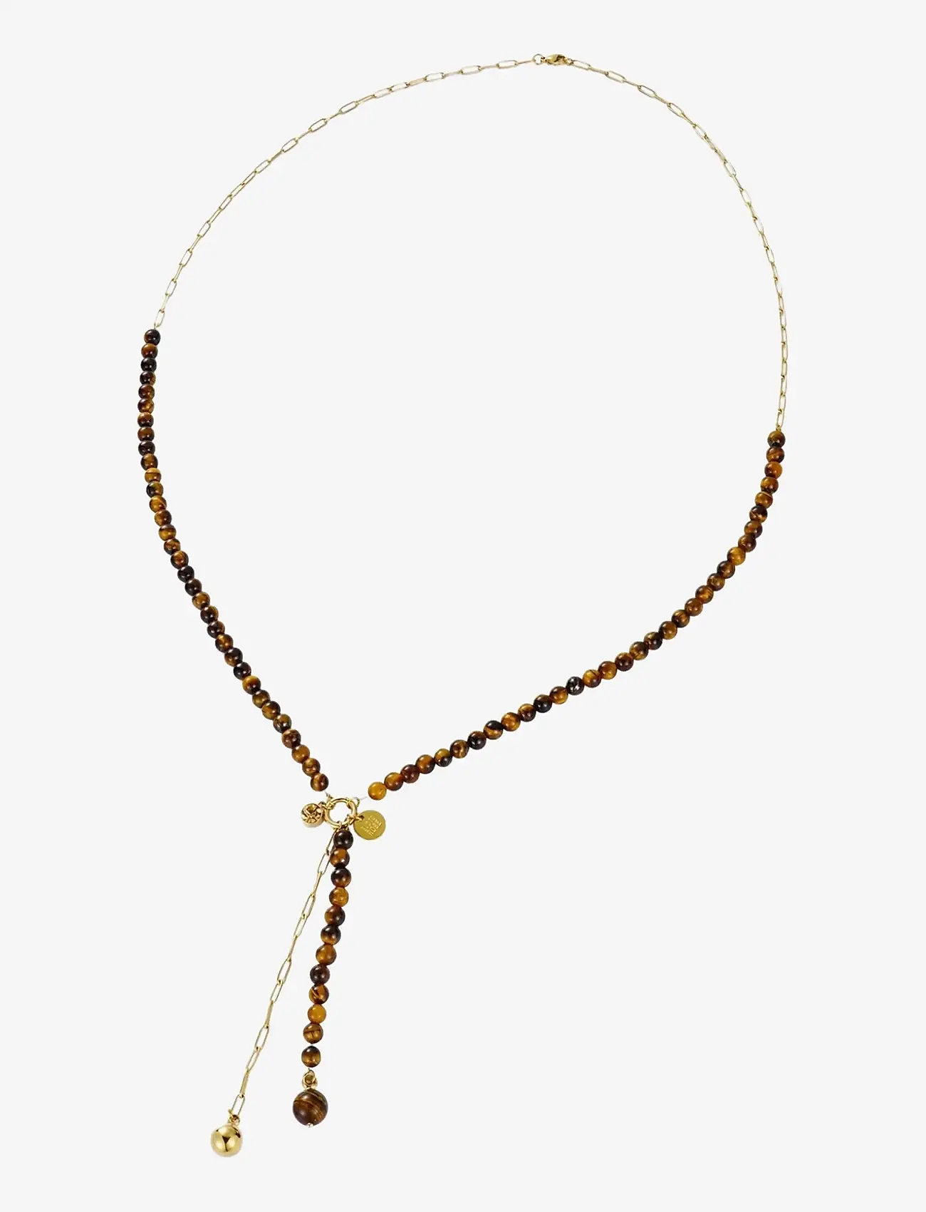 Bud to rose - Beverly Long Necklace Brown/Gold - statement-ketten - brown/gold - 1