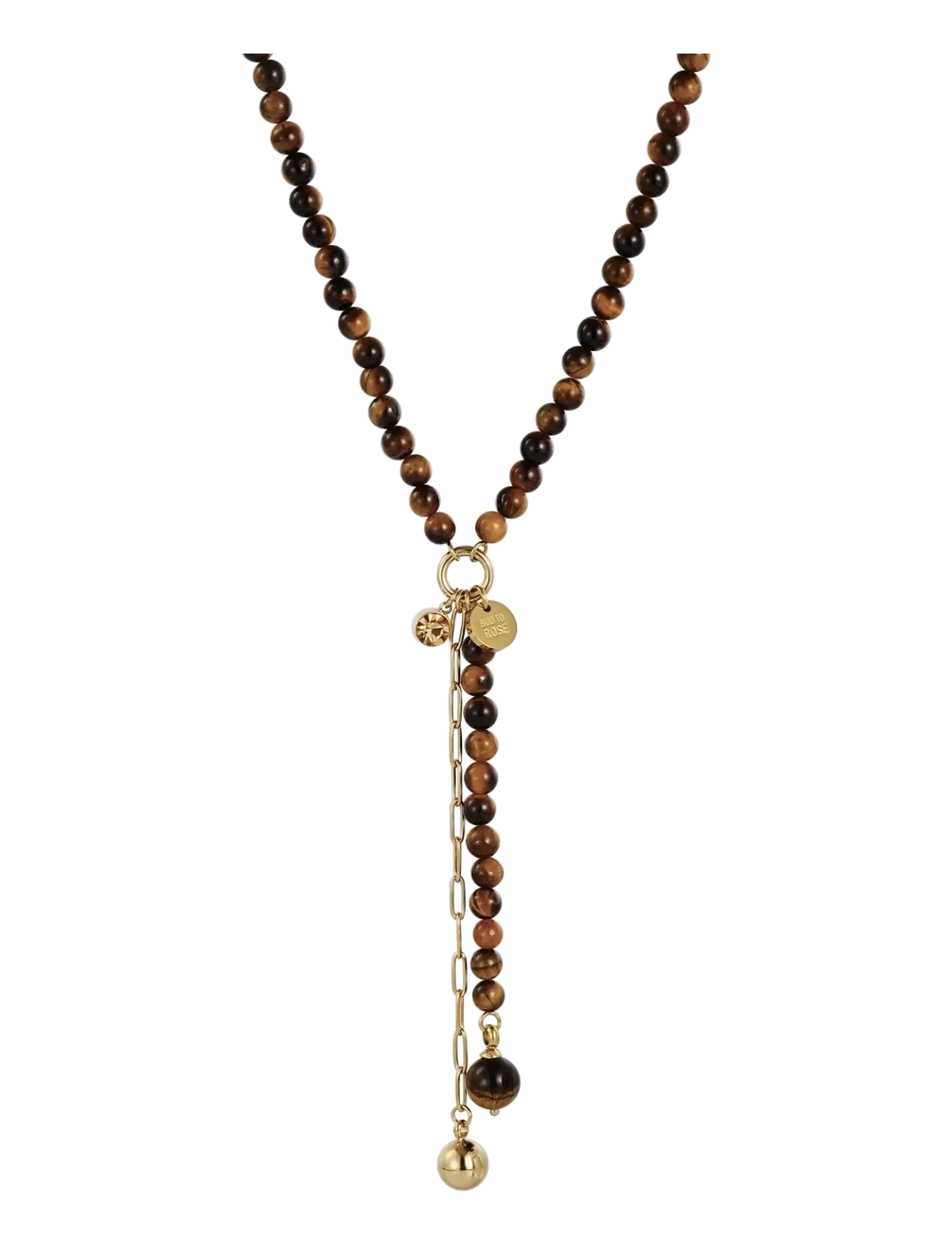 Bud To Rose - Beverly Long Necklace Brown/Gold - brown/gold - 1