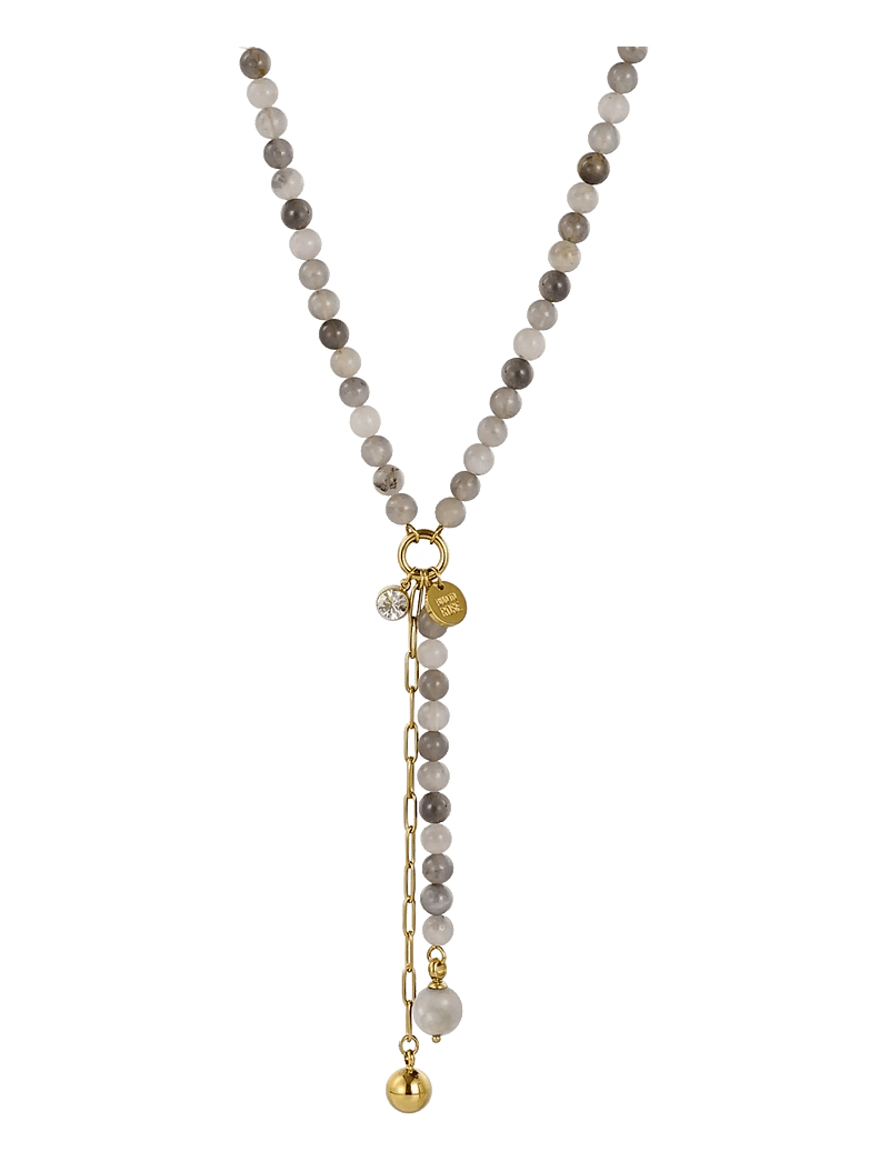 Bud to rose - Beverly Long Necklace Grey/Gold - statement-ketten - grey/gold - 2