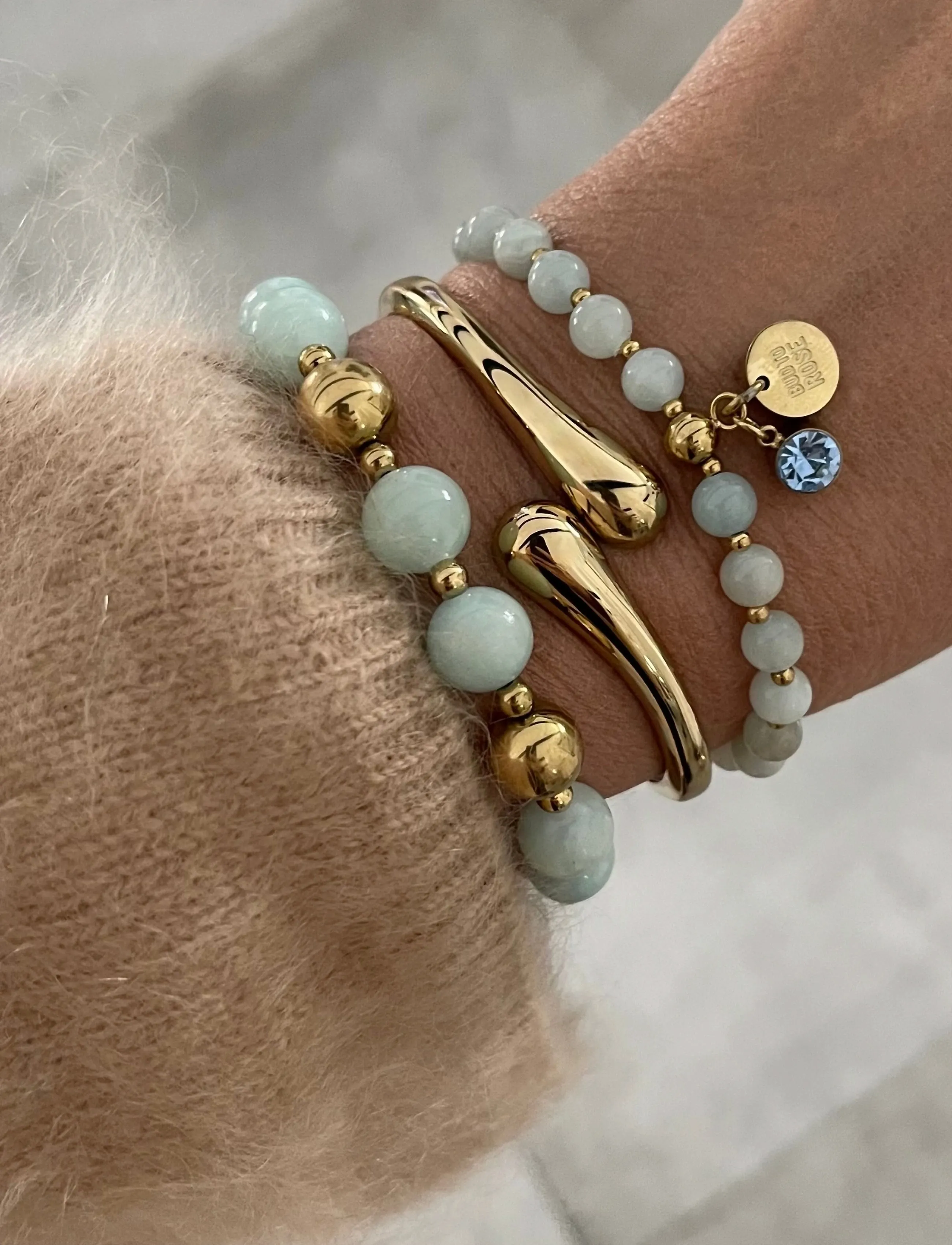 Bud to rose - Drop Bangle Silver - festkläder till outletpriser - gold - 2