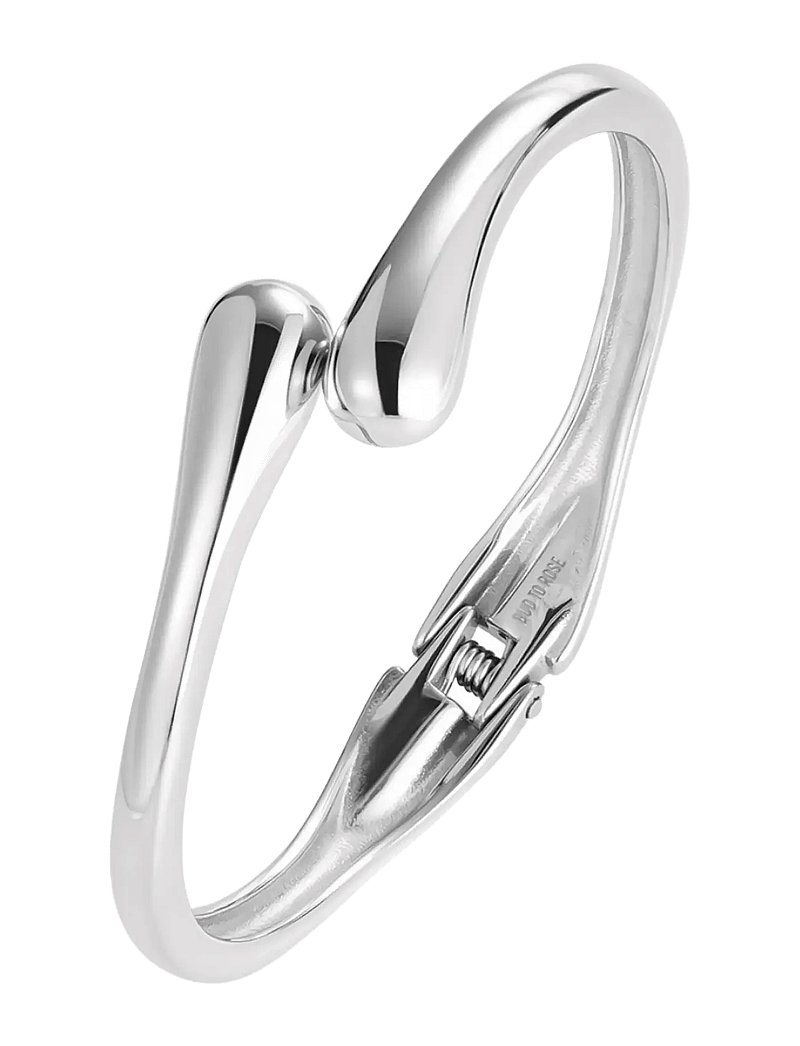 Bud to rose - Drop Bangle Gold - bangles - silver - 1