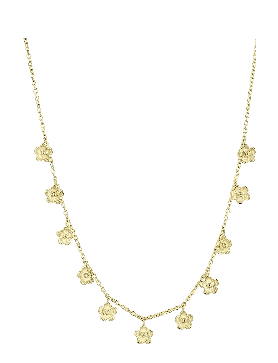 Bud To Rose - Calista Necklace Gold - halskæder med vedhæng - gold - 0
