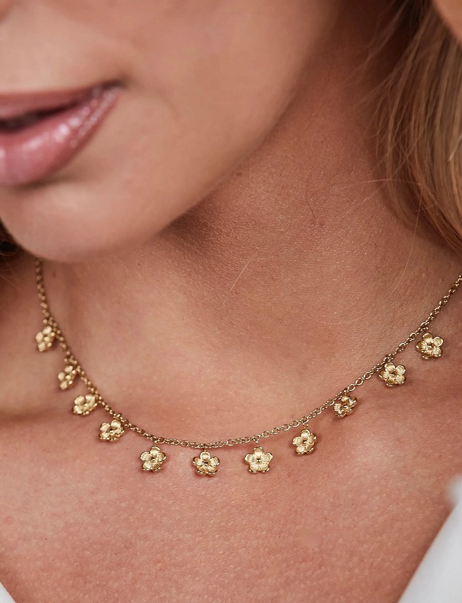 Bud To Rose - Calista Necklace Gold - halskæder med vedhæng - gold - 2