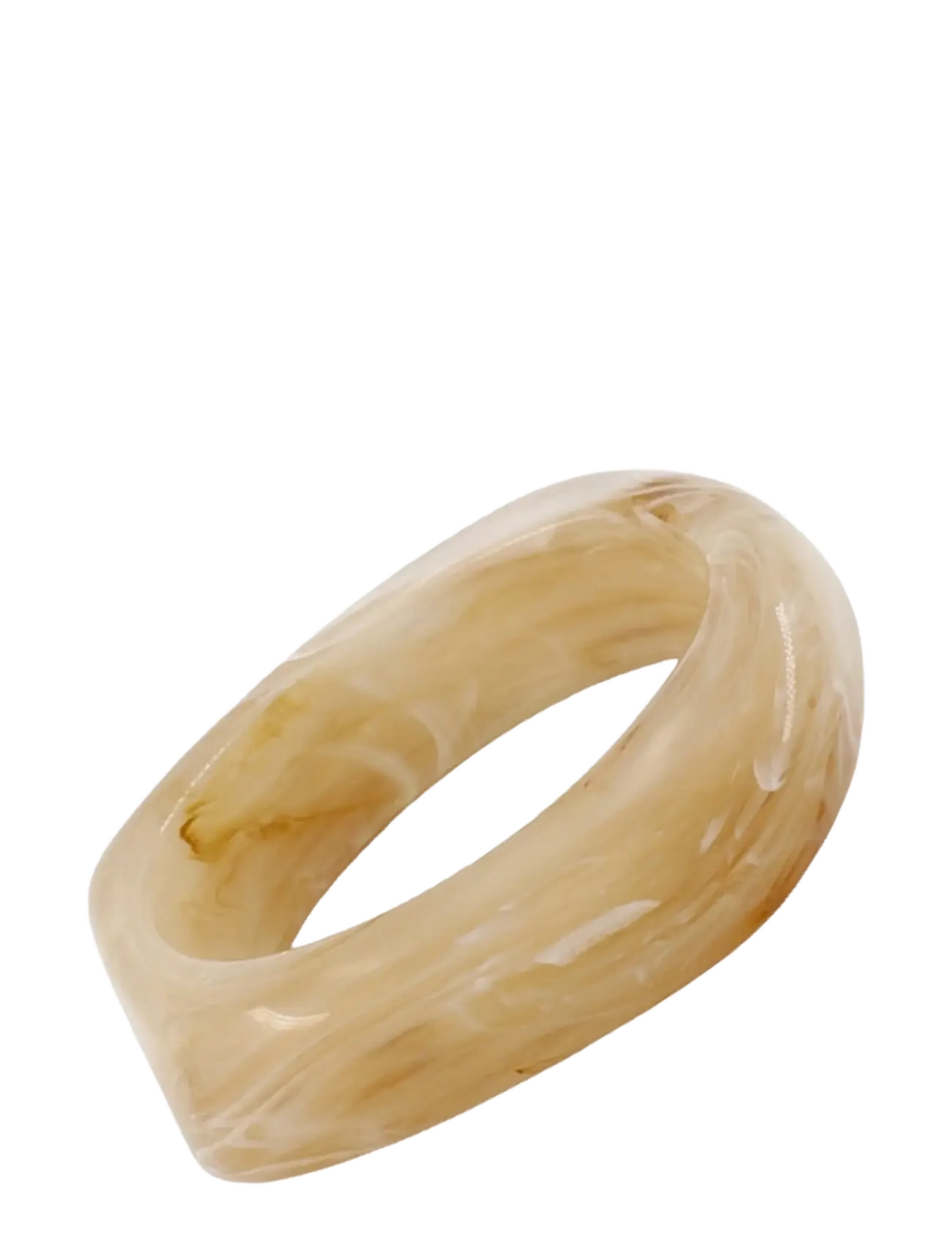 BUD TO ROSE Gloss Resin Armband Braun Beige - One Size - Damen