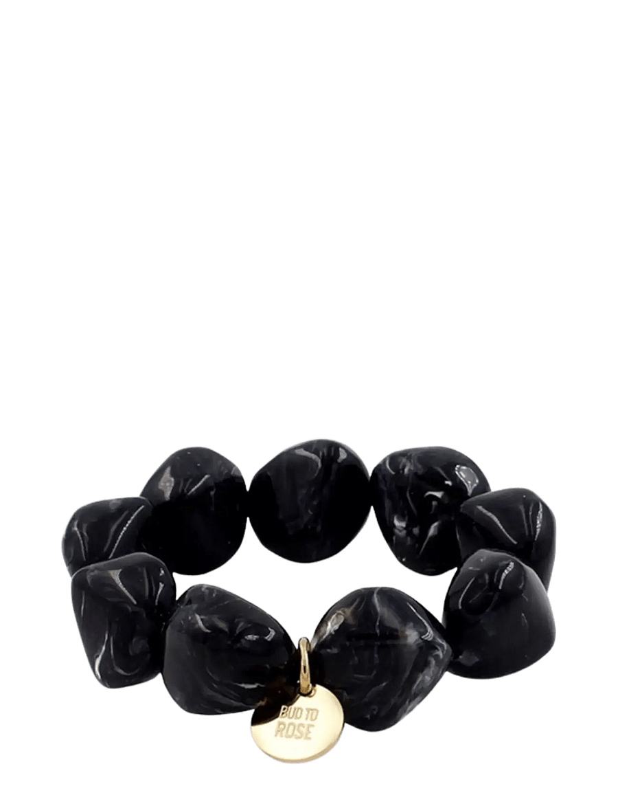 Bud To Rose - Vibe Resin Bracelet Black - armband - black - 1