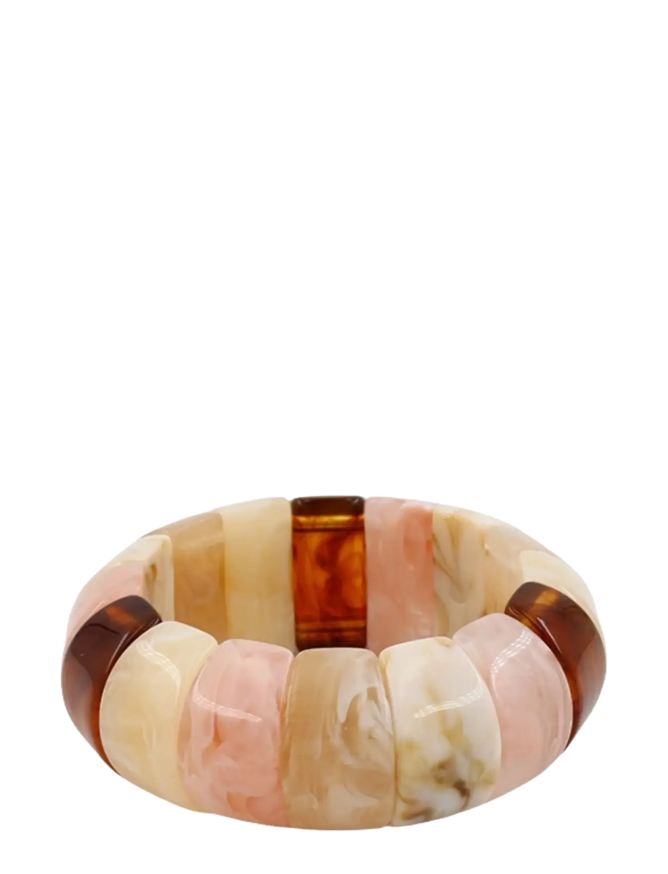 Bud to rose Eclipse Resin Bracelet Pink - Bangles - PINK / pink/rose