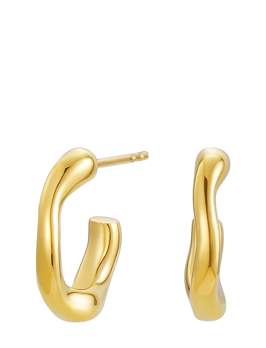 Bud To Rose - Miller Creole Earring Gold - kreolen - gold - 0