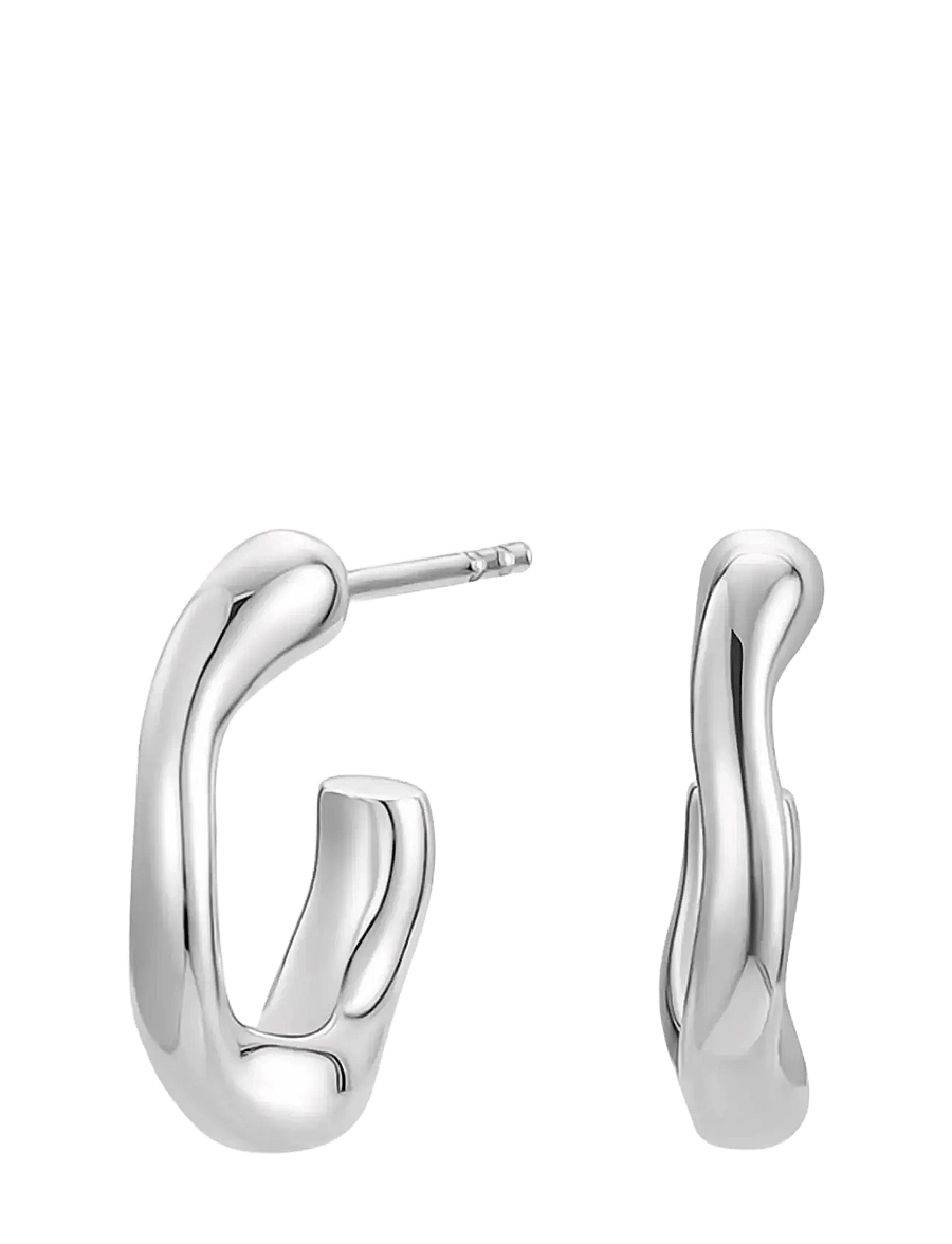 Bud To Rose - Miller Creole Earring Gold - kreolen - silver - 0