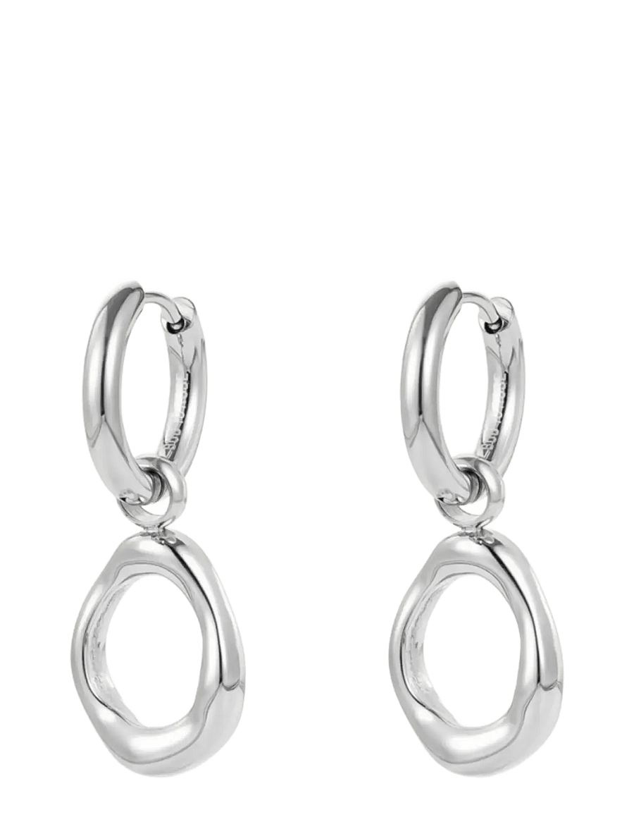 Bud To Rose - Miller Hoop Earring Silver - ohrhänger - silver - 1