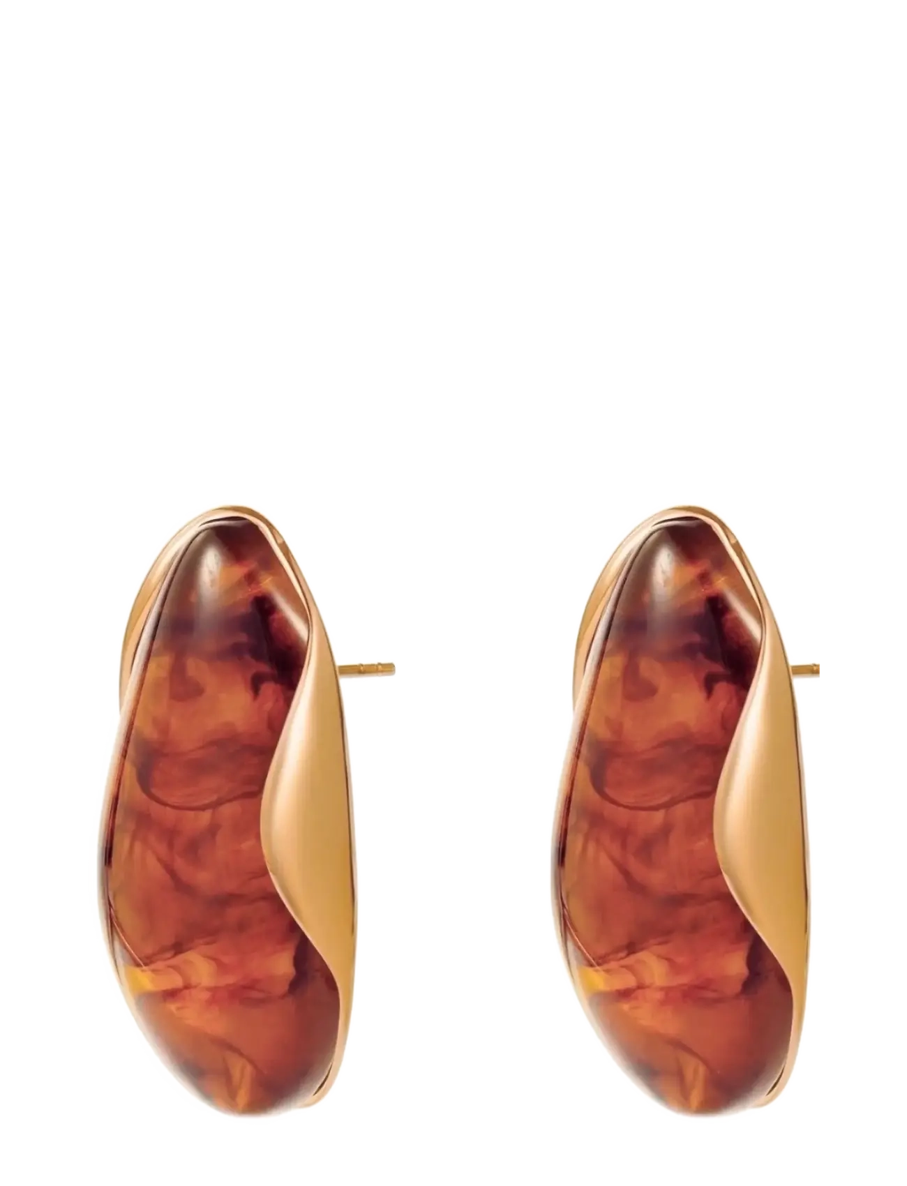 Bud to rose Hazel Earring Brown/Gold - Bud to Rose - GOLD / gold