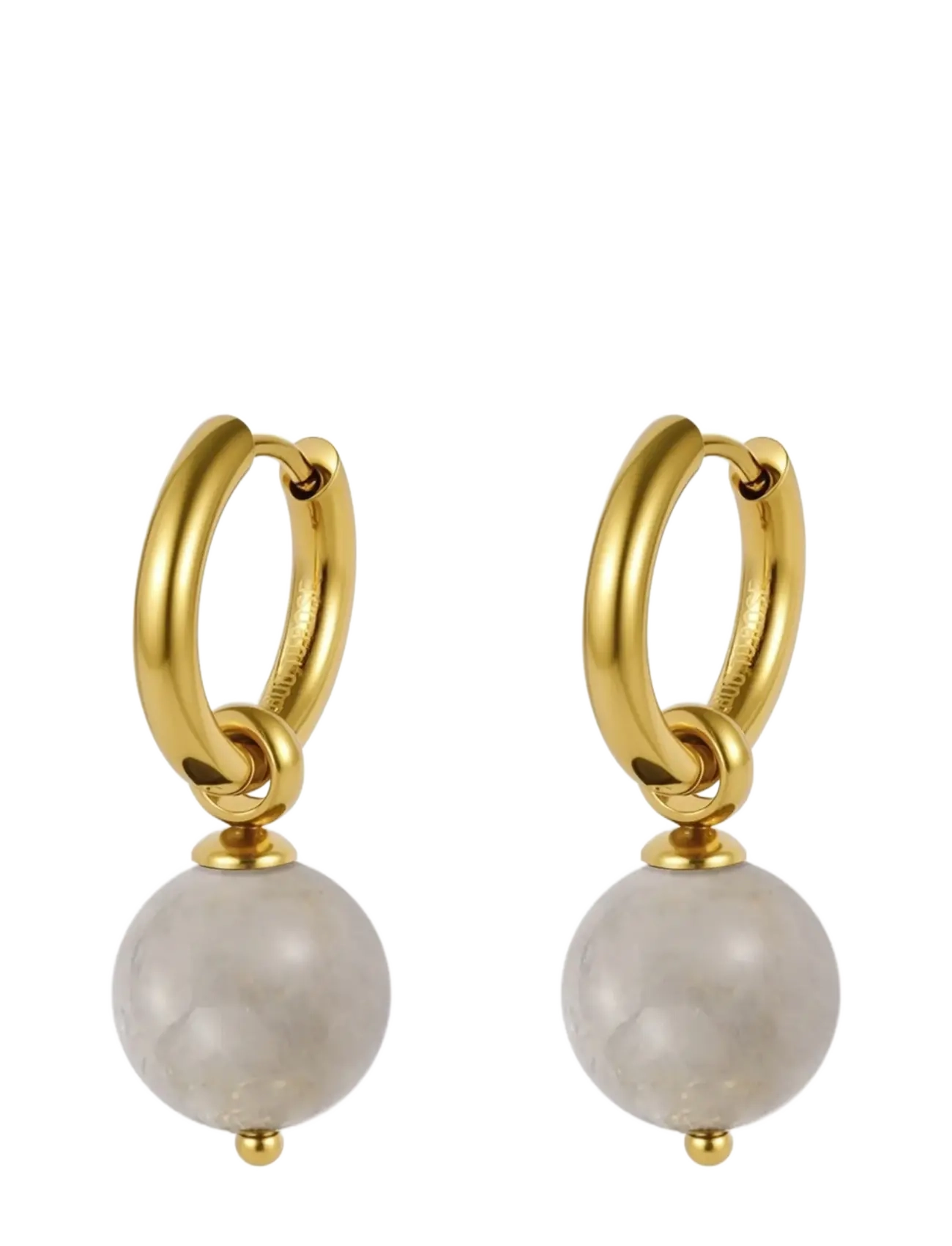 Bud To Rose Kelly Hoop Earring Grey/Gold - Schmuck - GOLD / gold