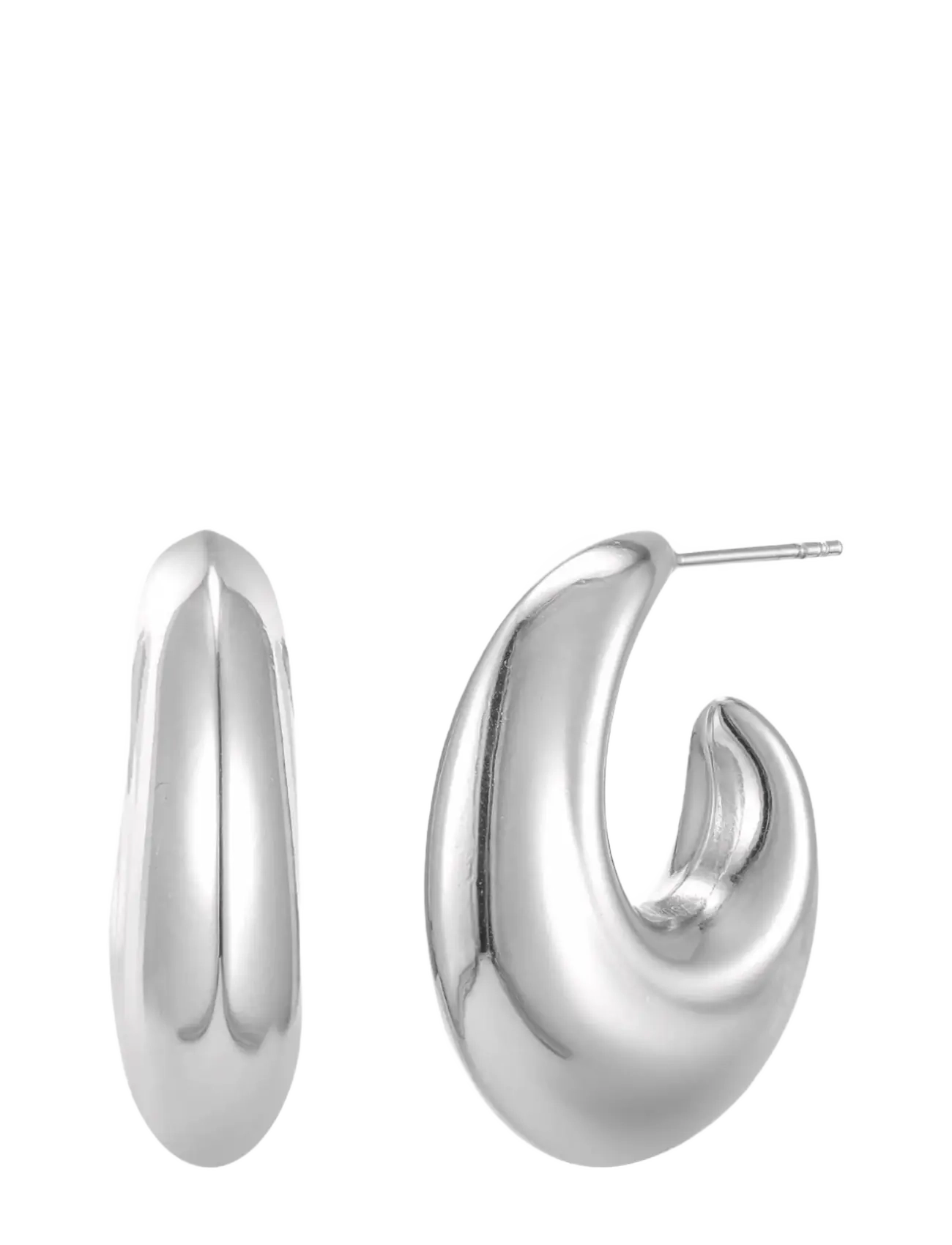 Bud To Rose Arch Earring Silver, One Size, Earrings, Silber - Hoops, Frauen
