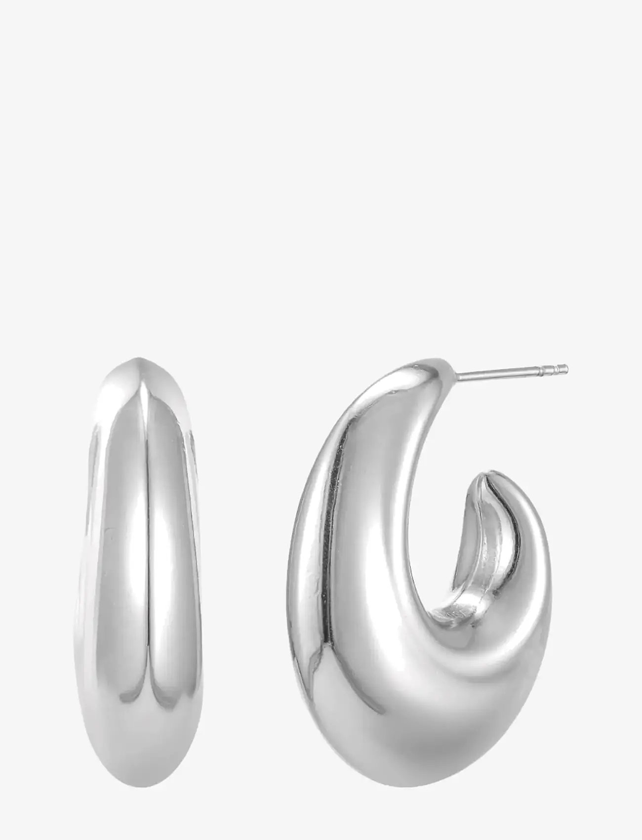 Bud to rose - Arch Earring Silver - kreolen - silver - 0