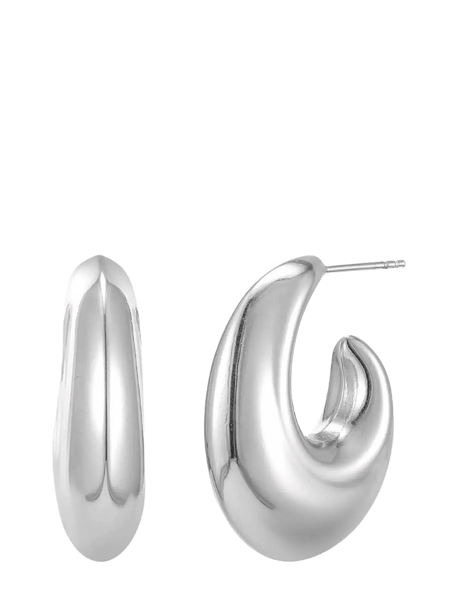 Bud To Rose - Arch Earring Silver - kreolen - silver - 0