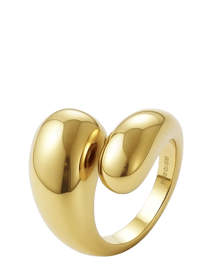Bud To Rose - Drop Ring Silver - ringar - gold - 0