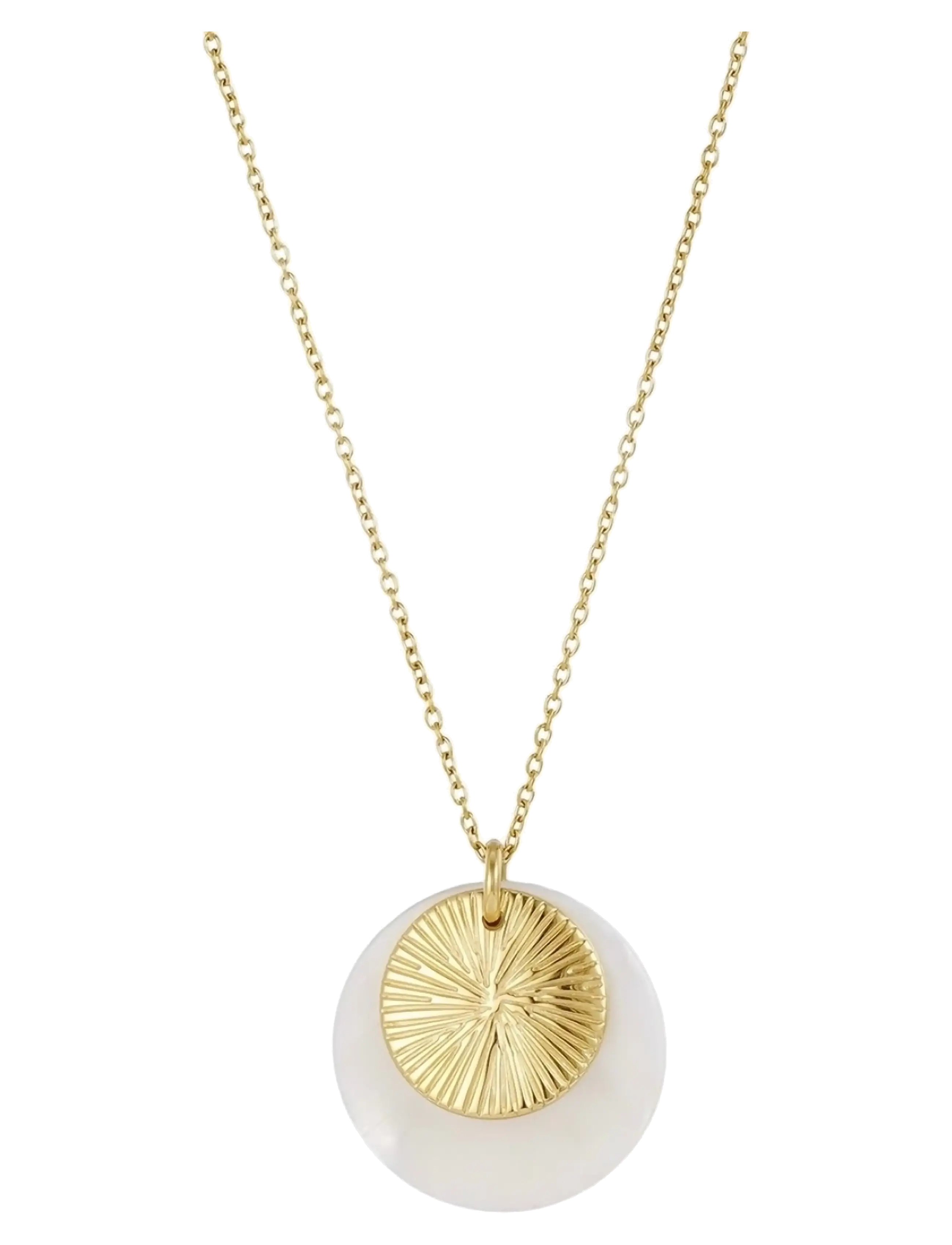 Bud To Rose - Sorrento Long Necklace White/Gold - lenkekjeder - gold - 1