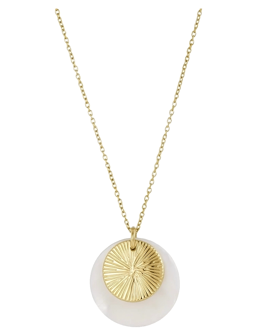 Bud To Rose - Sorrento Long Necklace White/Gold - lenkekjeder - gold - 1