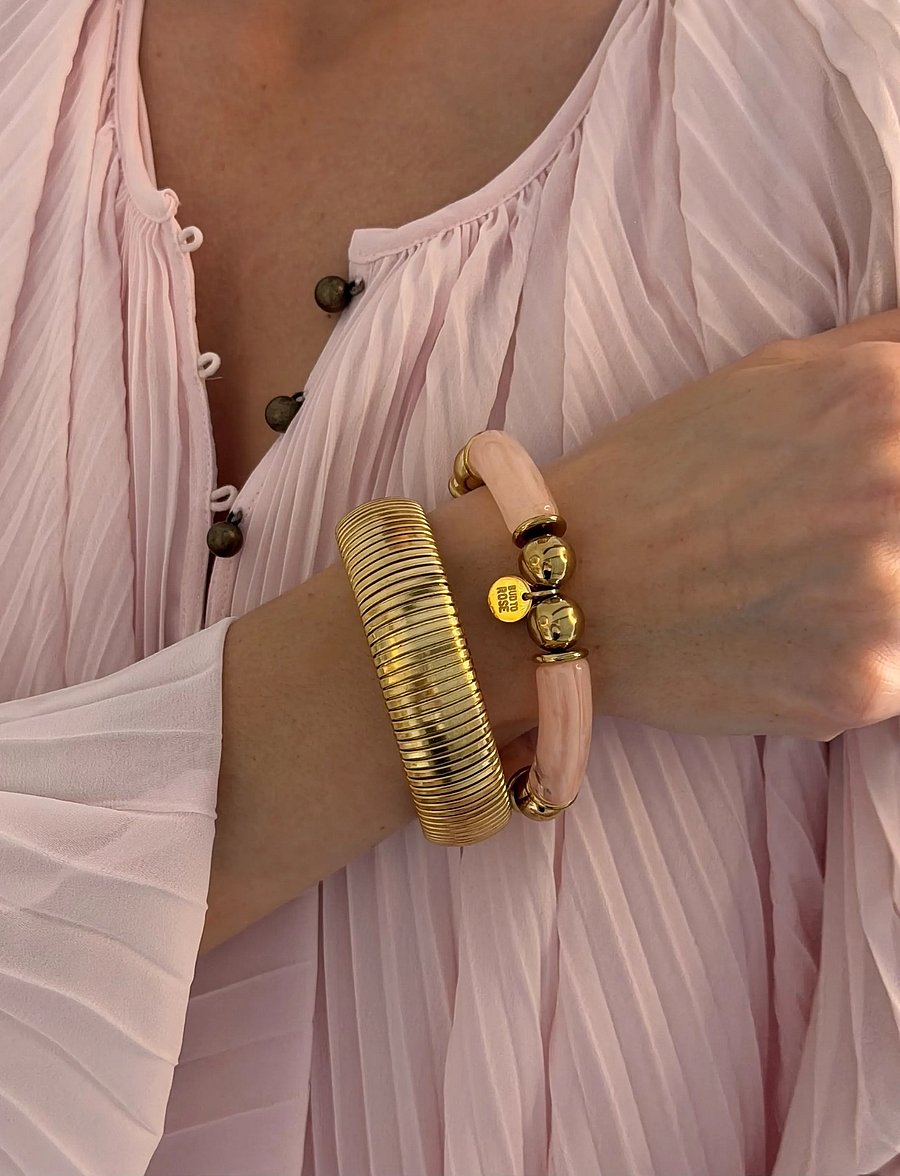 Bud To Rose - Zoe Large Bracelet Gold - bangles armbönd - gold - 2