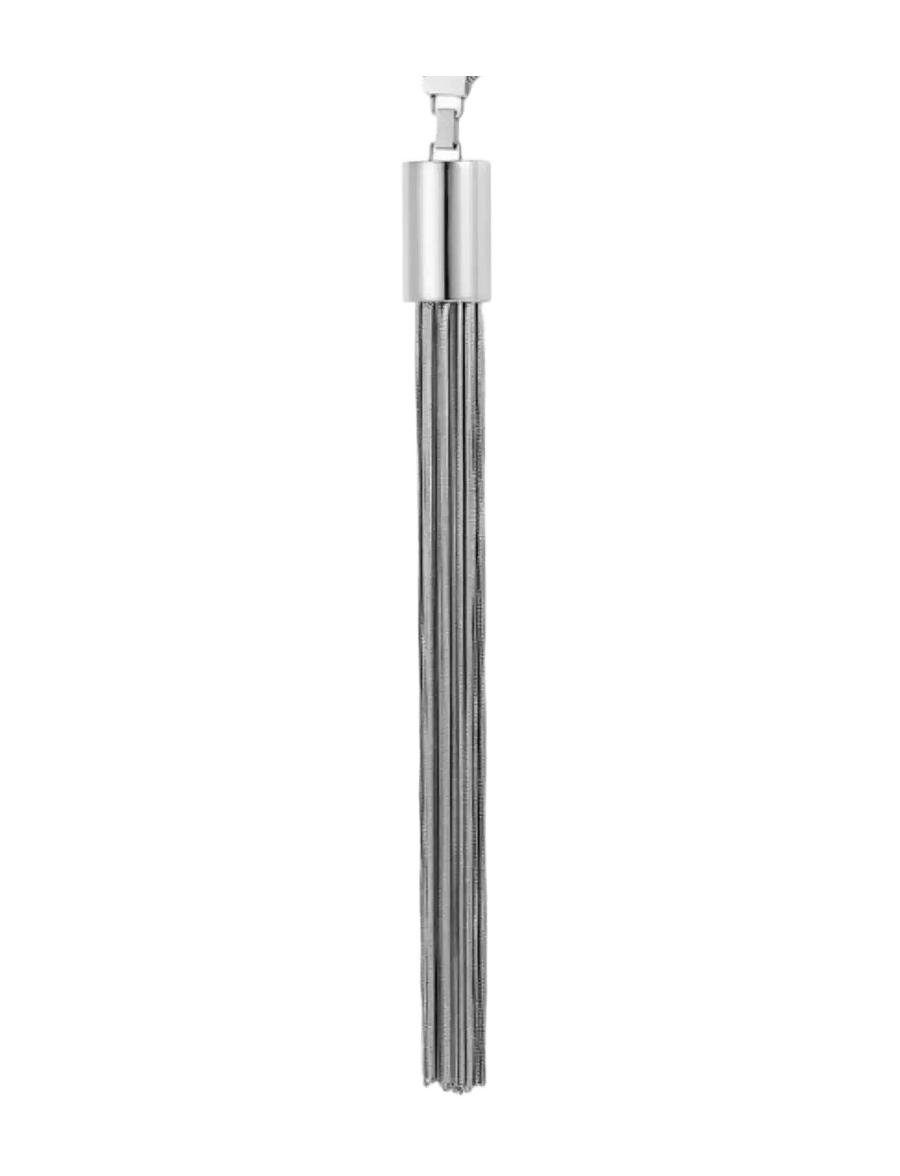 Bud To Rose - Taylor Tassel Necklace Silver - halsketten - silver - 1