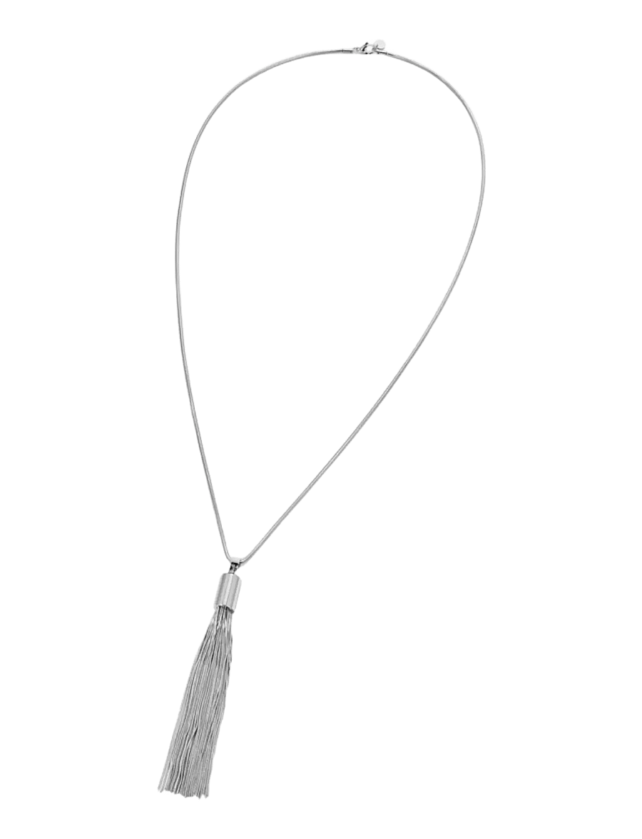 Bud To Rose - Taylor Tassel Necklace Silver - halsketten - silver - 2