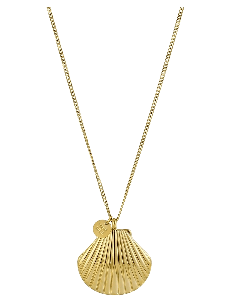 Bud To Rose - Marbella Shell Long Necklace Gold - kaelaketid - gold - 1