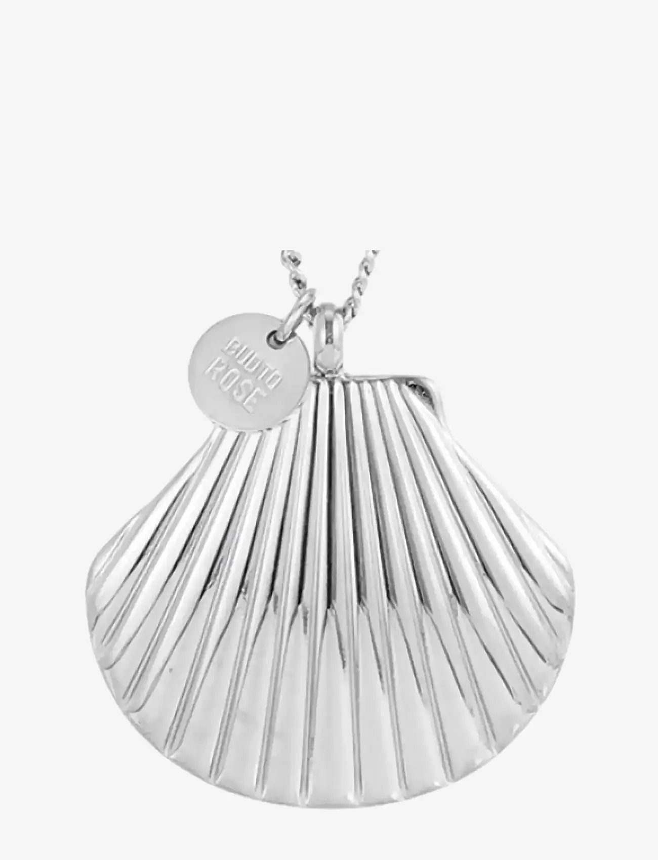 Bud to rose - Marbella Shell Long Necklace Silver - halsketten - silver - 1