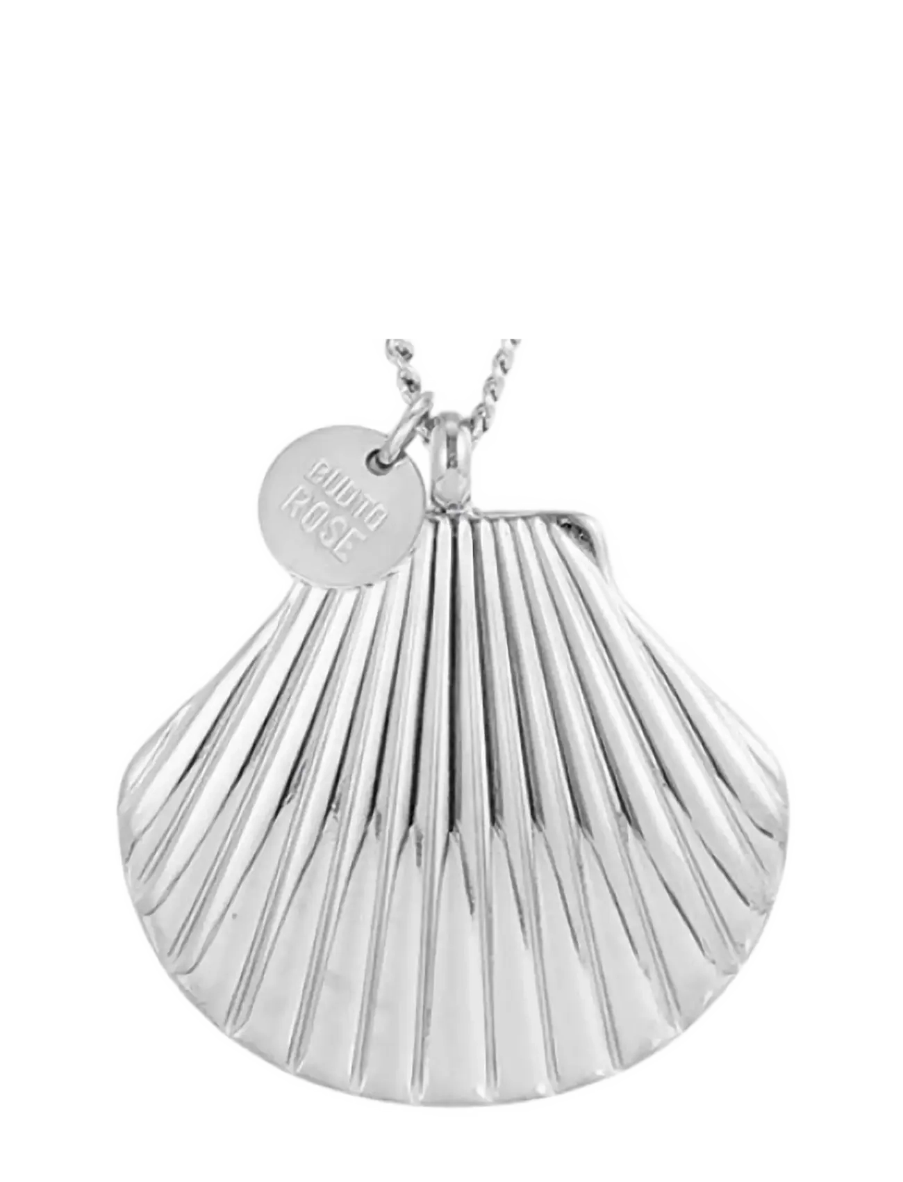 Bud to rose Marbella Shell Long Necklace Silver - Mother's day - SILVER / silver