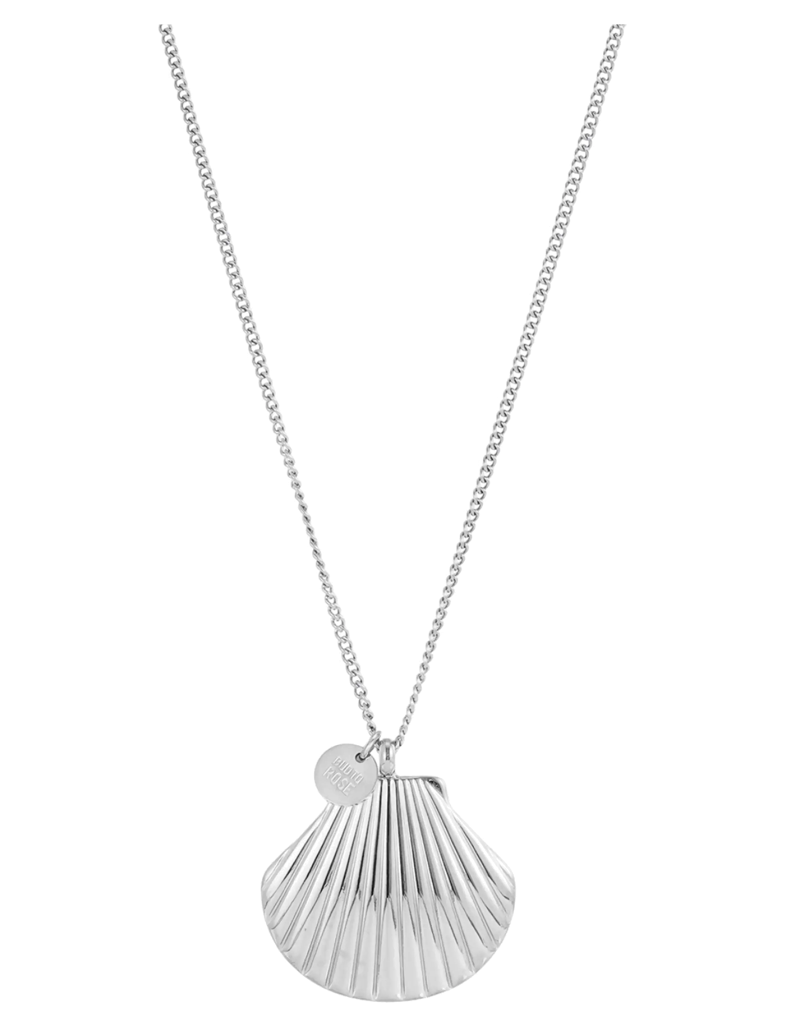 Bud To Rose Marbella Shell Long Necklace Gold - Necklaces - SILVER / silver