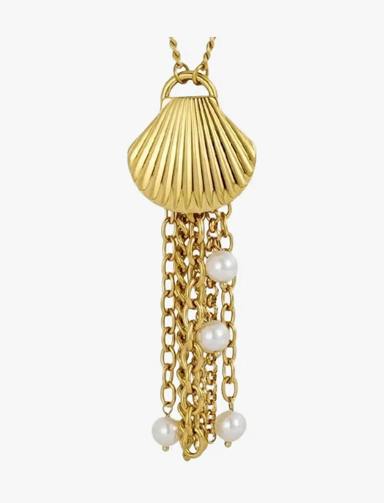Bud to rose - Marbella Fringe Necklace Gold - statement-ketten - gold - 0