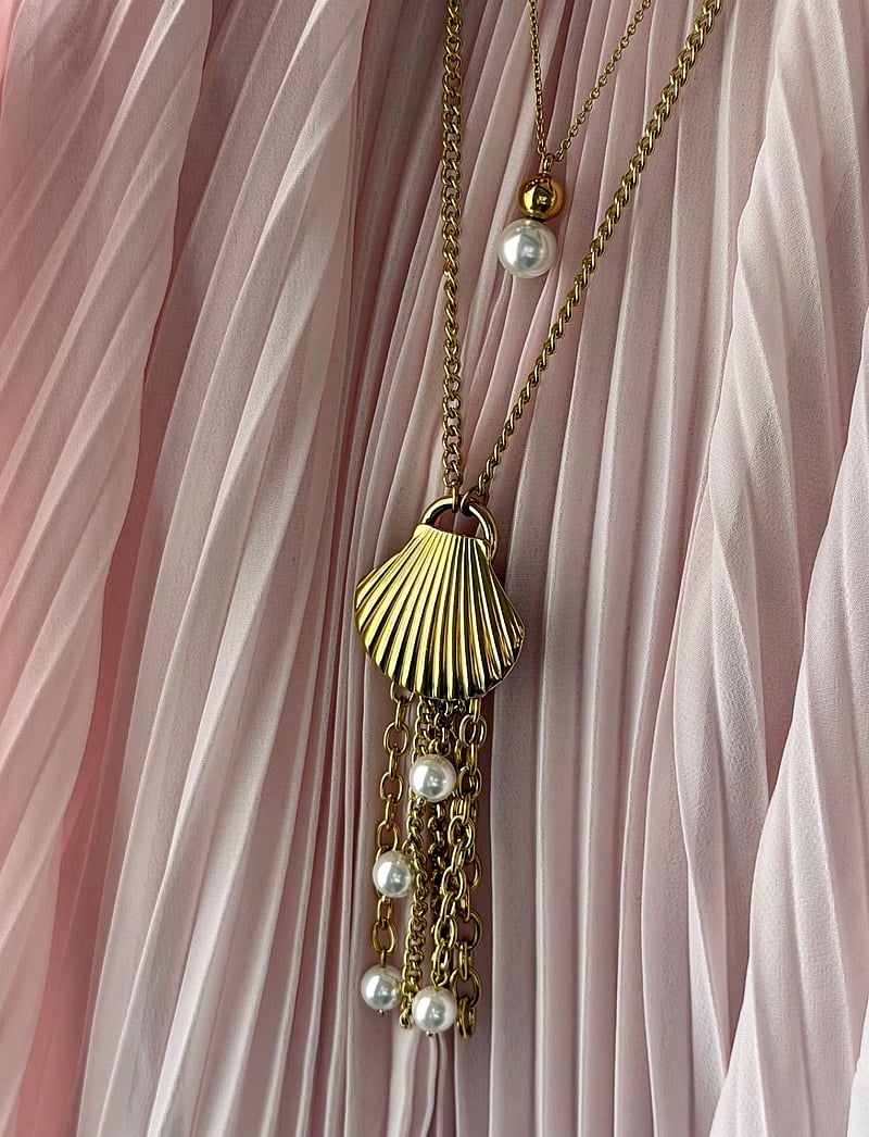 Bud to rose - Marbella Fringe Necklace Gold - statement-ketten - gold - 1