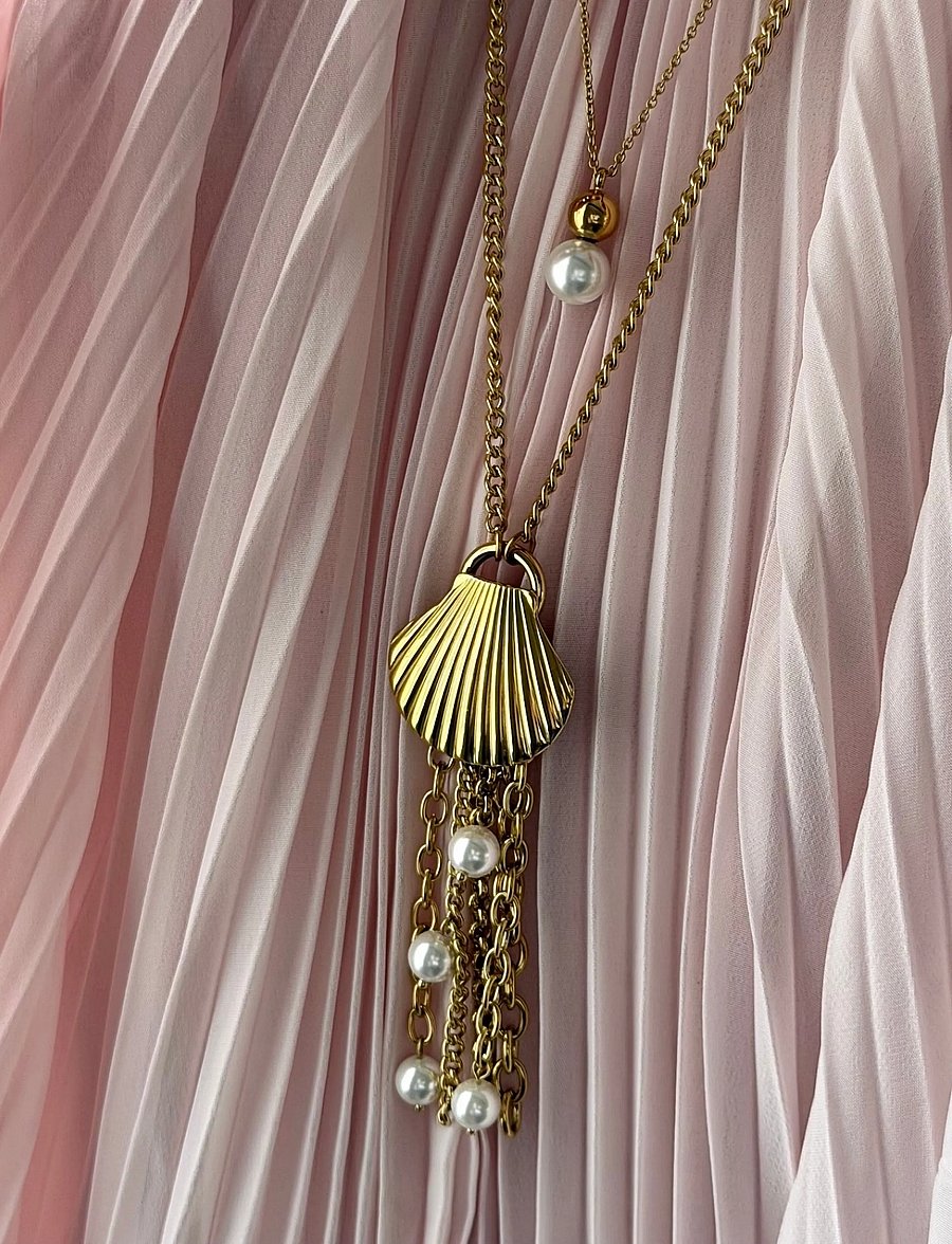 Bud To Rose - Marbella Fringe Necklace Gold - statement-ketten - gold - 1
