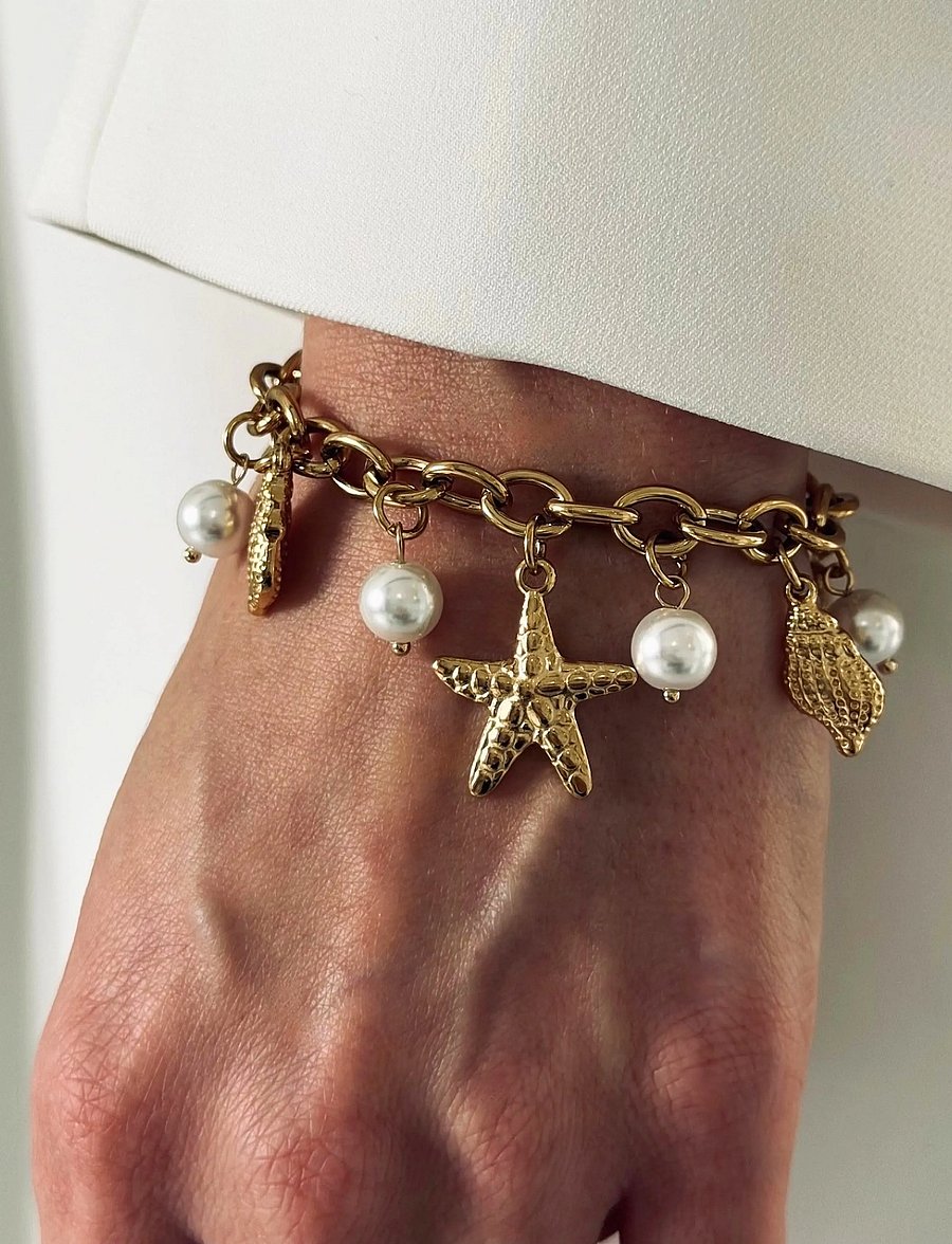 Bud To Rose - Venice Bracelet Gold - kædearmbånd - gold - 2