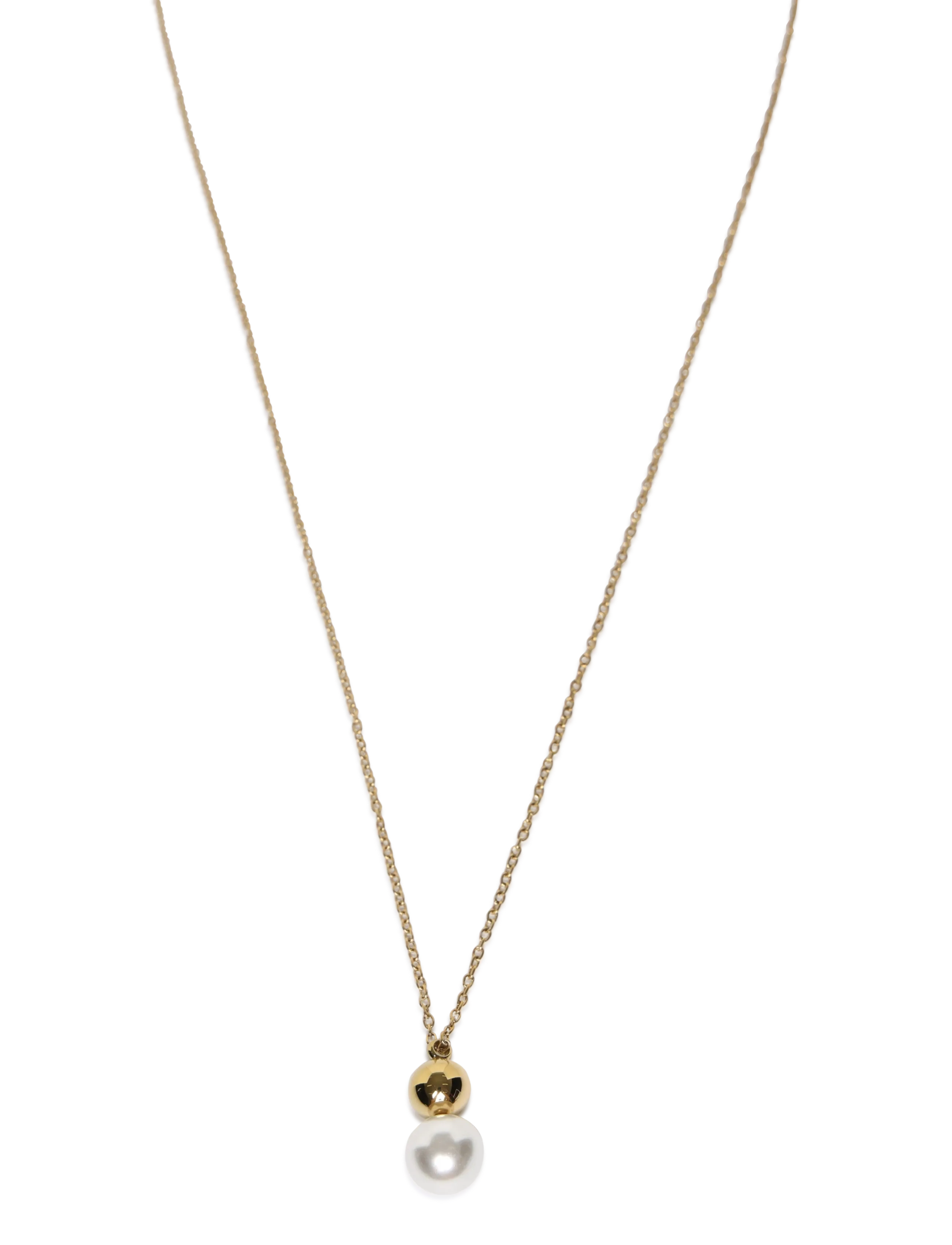 Bud To Rose Maya Pearl Necklace Gold - Halsband - GOLD / gold