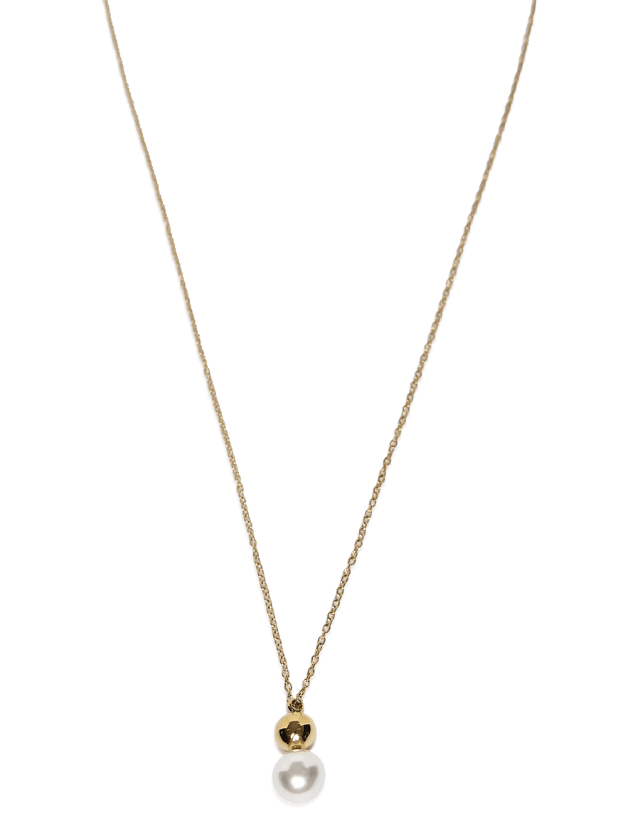 Bud To Rose - Maya Pearl Necklace Gold - gold - 0