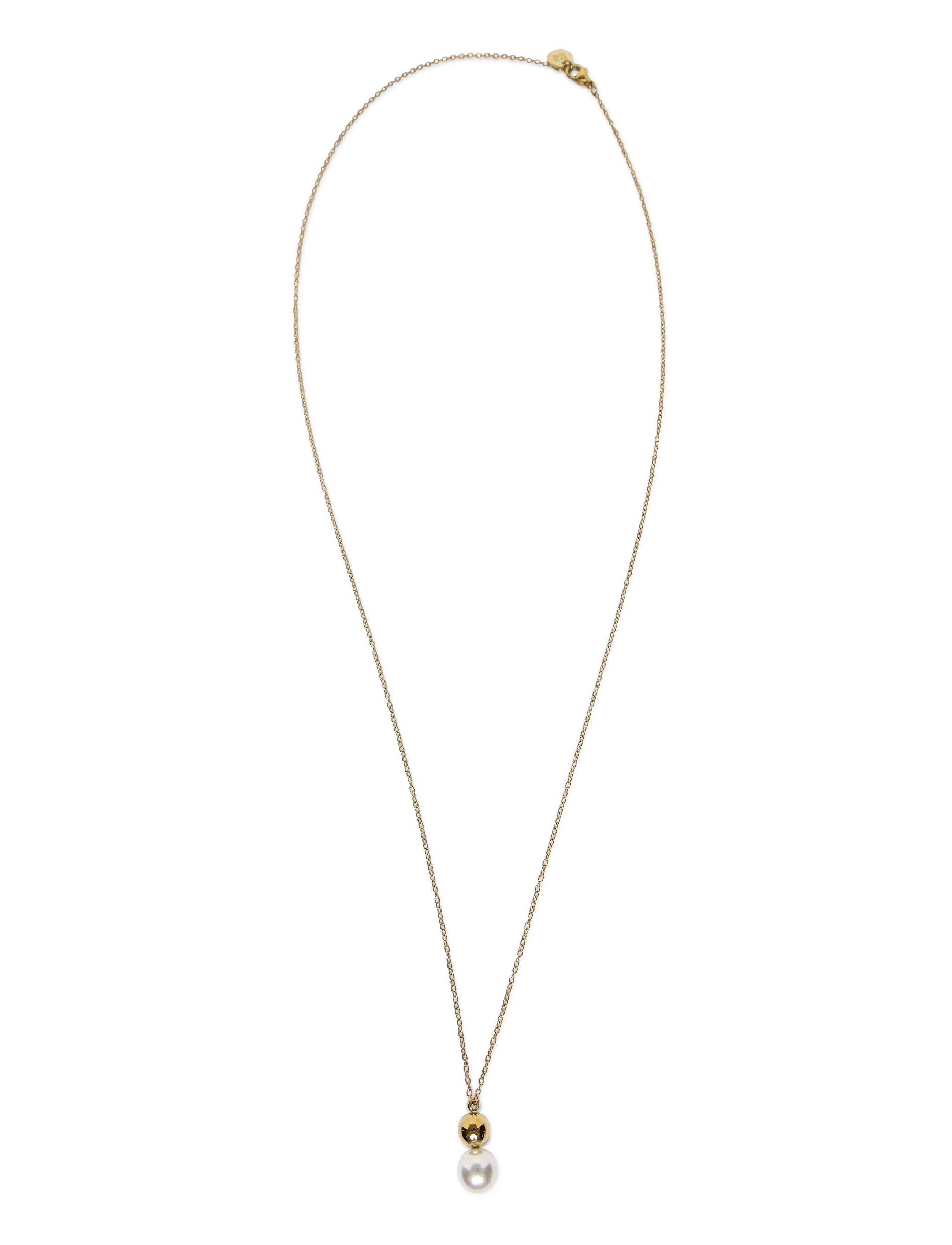 Bud To Rose - Maya Pearl Necklace Gold - gold - 1