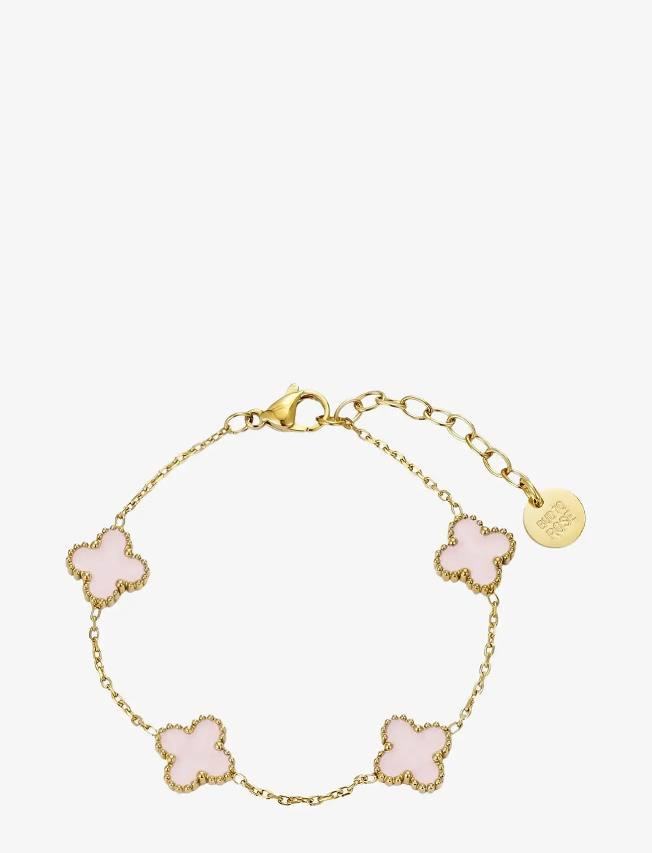 Bud to rose - Clover Multi Bracelet Pink/Gold - kettenarmbänder - gold - 1
