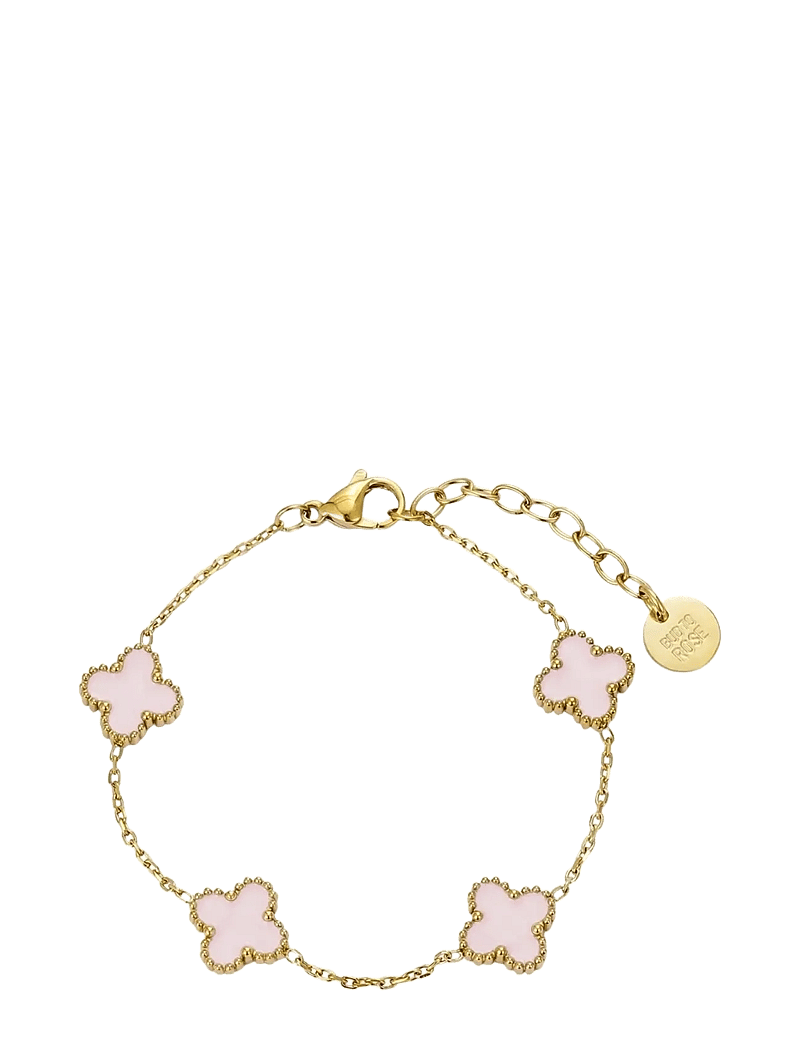 Bud to rose - Clover Multi Bracelet Pink/Gold - kettenarmbänder - gold - 1
