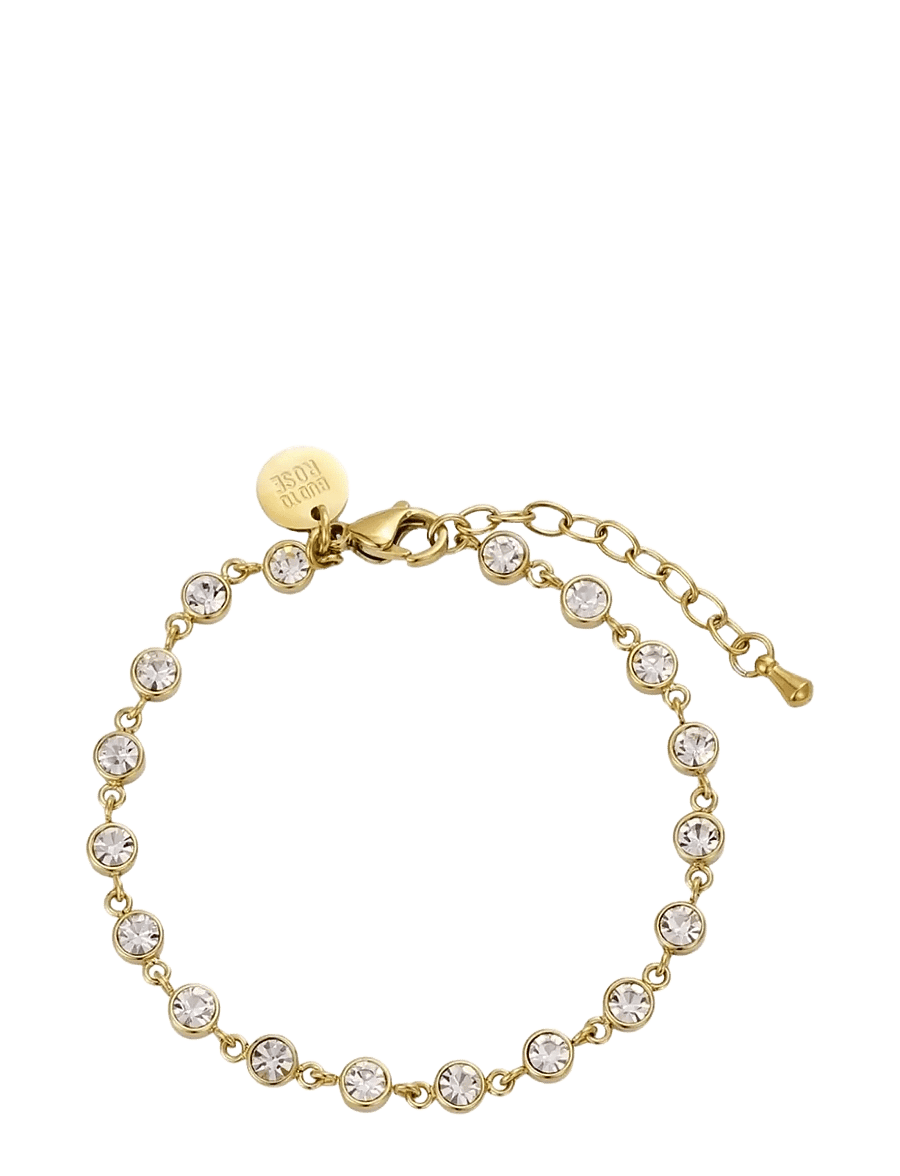 Bud To Rose - Lima Bracelet Clear/Gold - kædearmbånd - gold - 1