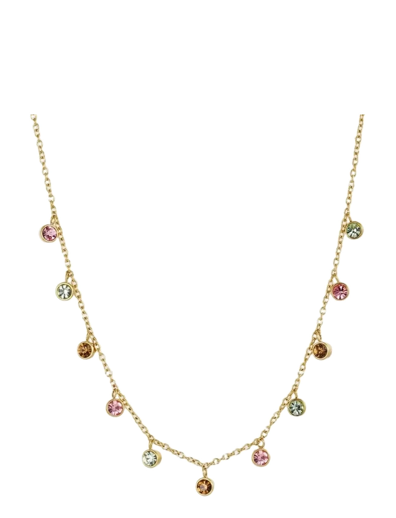 Bud To Rose - Lima Charm Necklace Clear/Gold - chain necklaces - mix/gold - 1