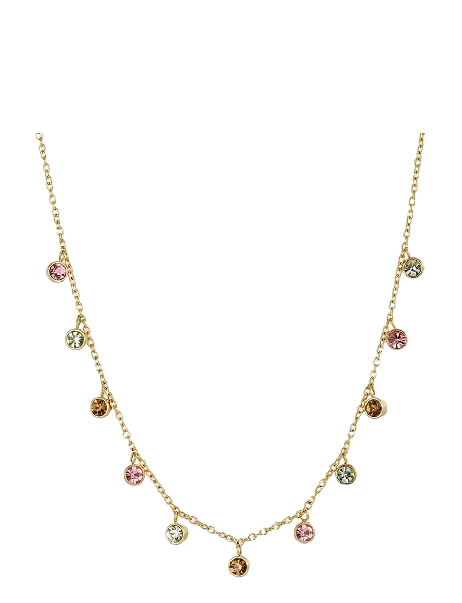 Bud To Rose - Lima Charm Necklace Clear/Gold - keðjuhálsmen - mix/gold - 1