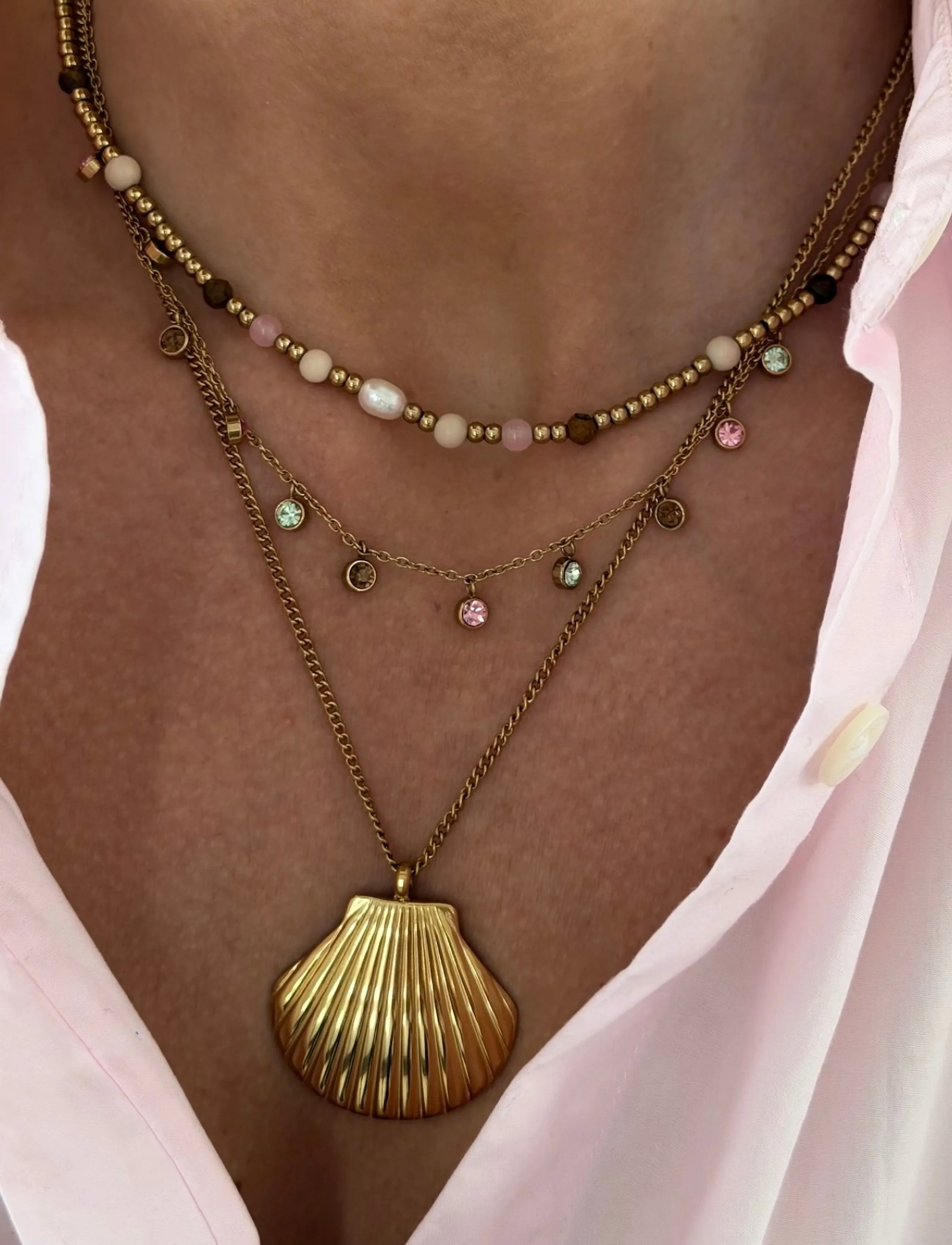 Bud to rose - Lima Charm Necklace Mix/Gold - colliers chaîne - mix/gold - 2
