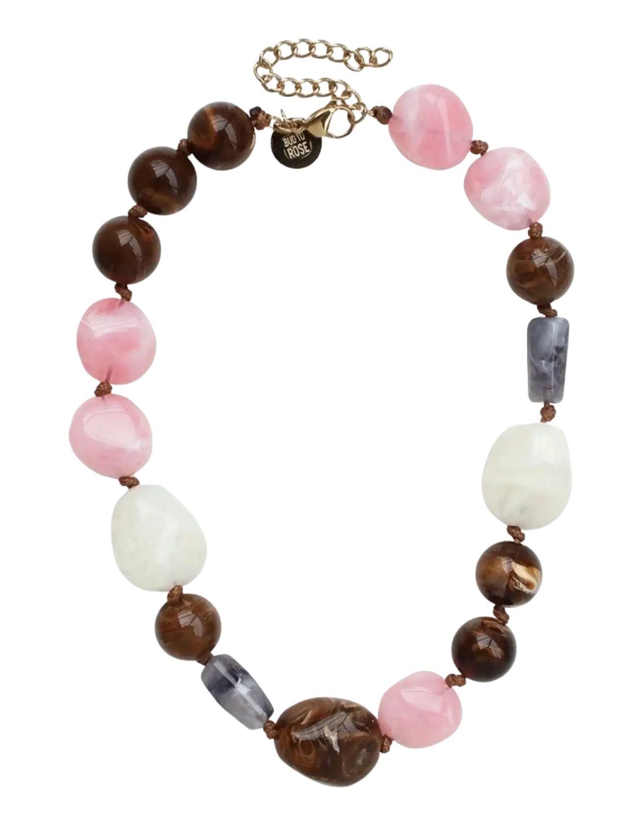 Bud to rose Molto Resin Necklace Pink - Special Occasions - PINK / multi