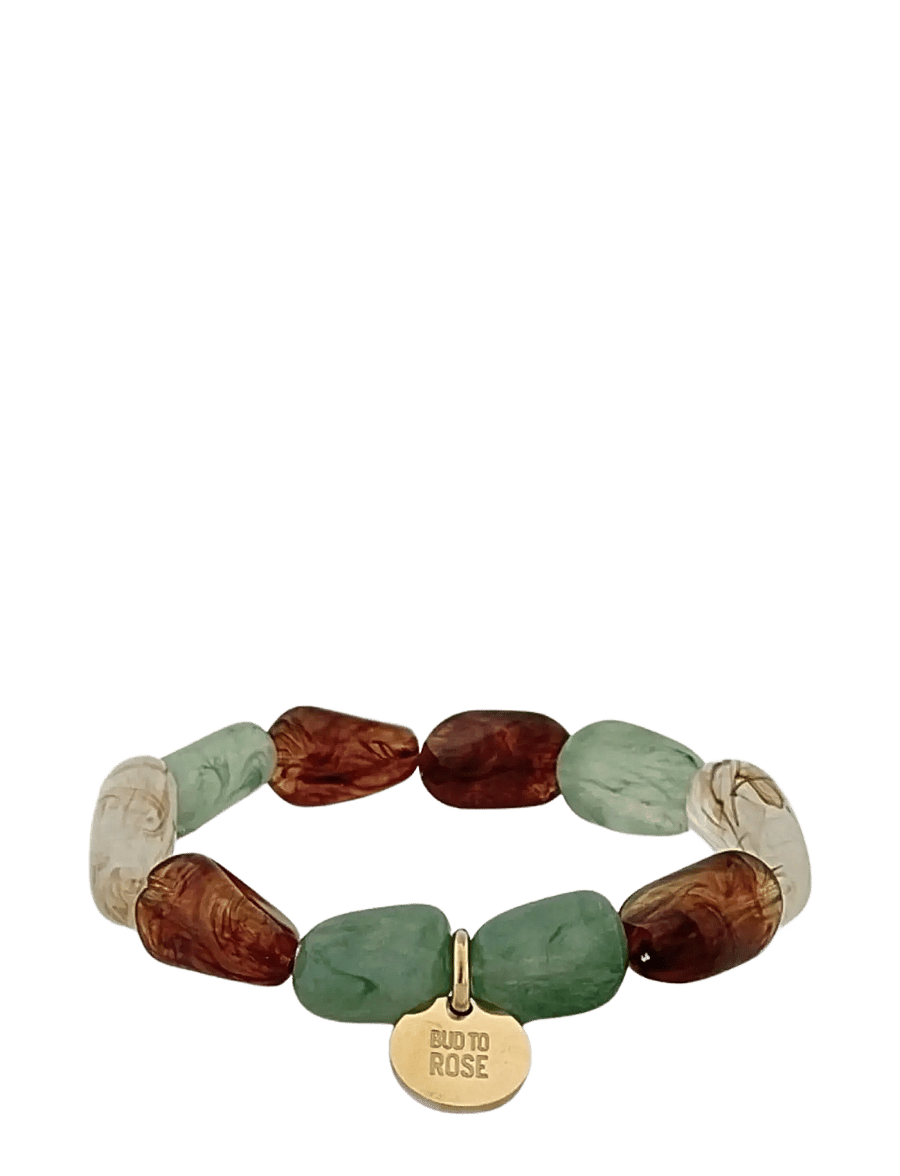 Bud To Rose - Prisma Resin Bracelet Green/Brown - armbånd - green/brown - 1