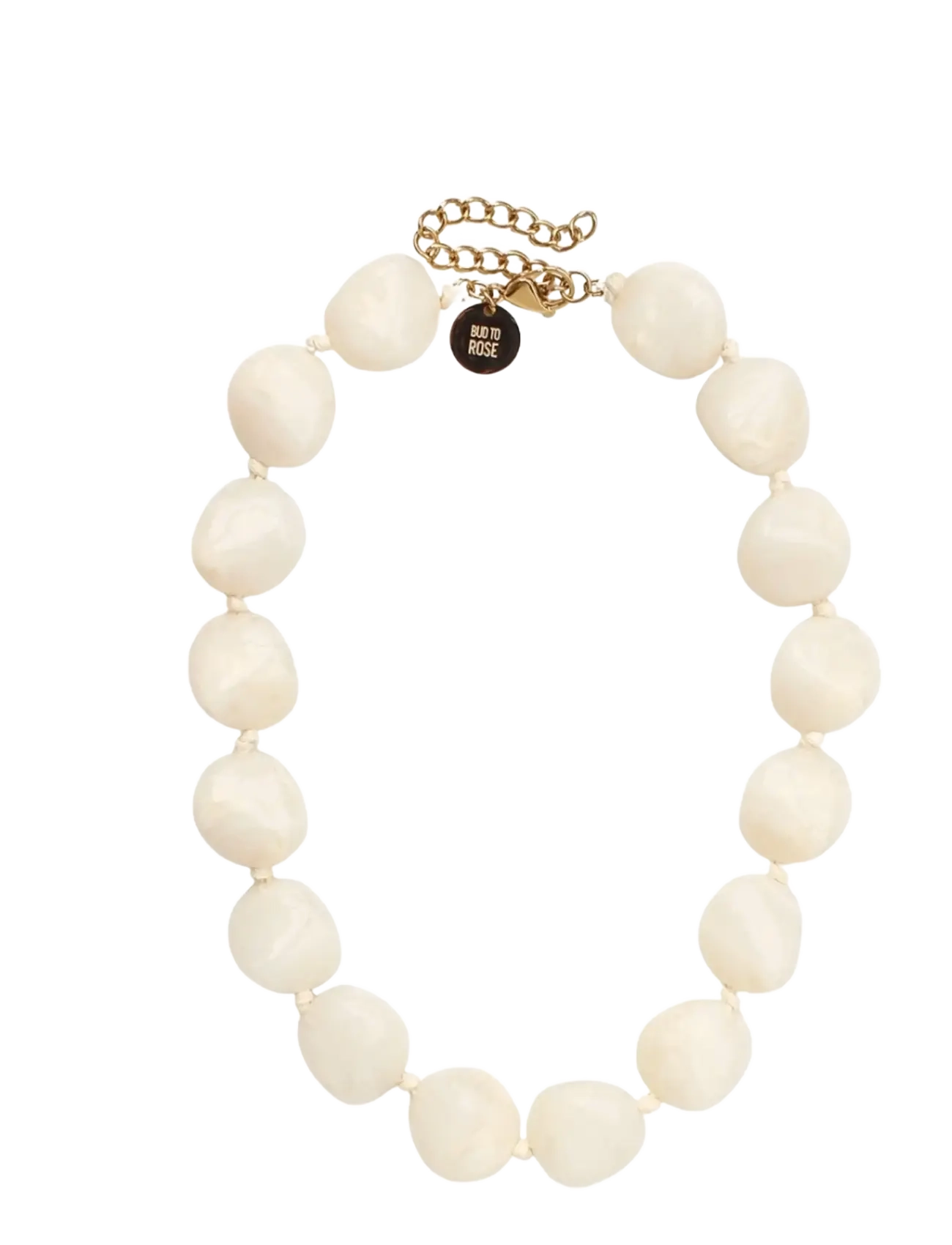 Bud to rose Vibe Resin Necklace Ivory - Statement-halskjeder - IVORY / cream
