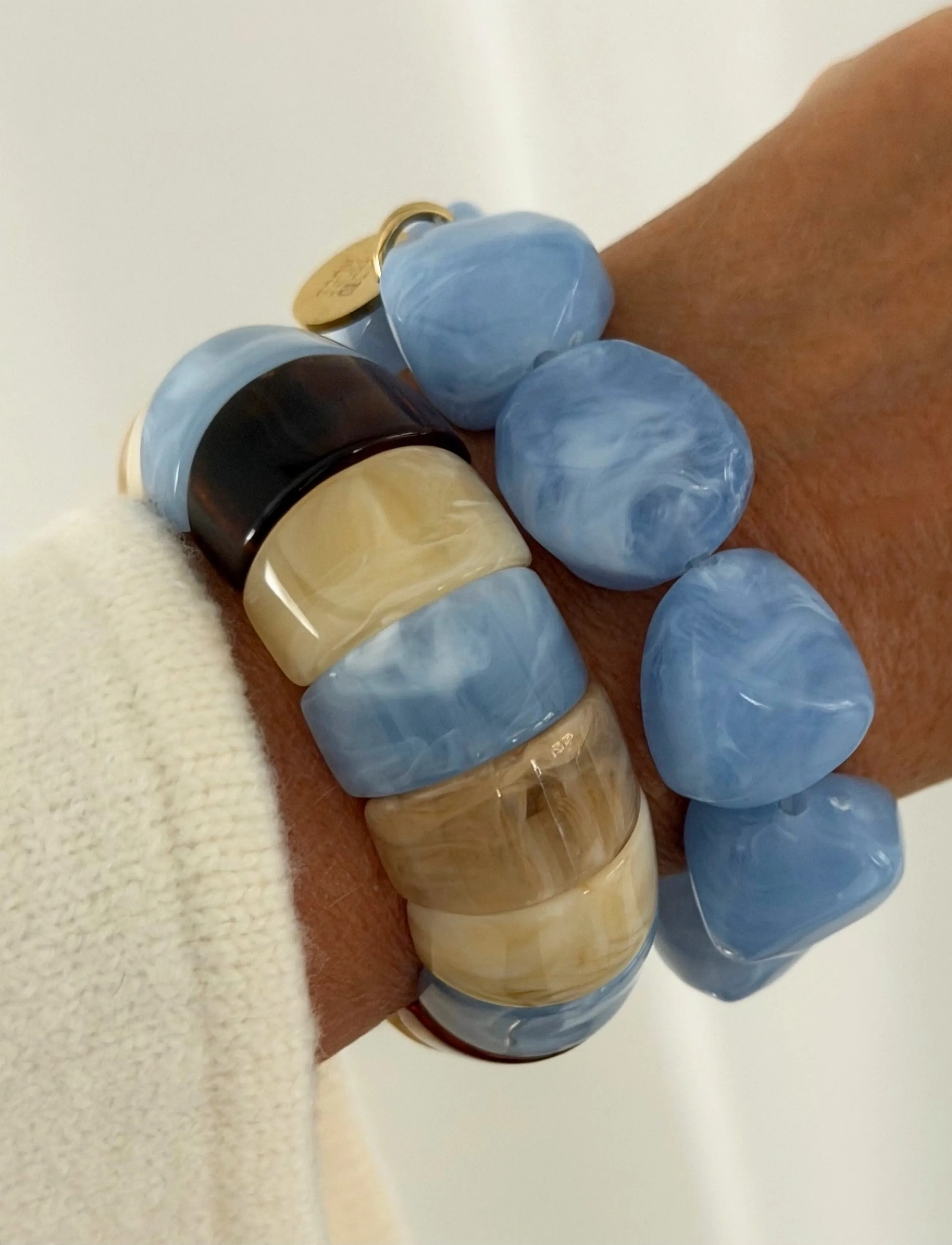 Bud To Rose Eclipse Resin Bracelet Blue, One Size, Bracelets, Mehrfarbig/gemustert - Pearl Frauen