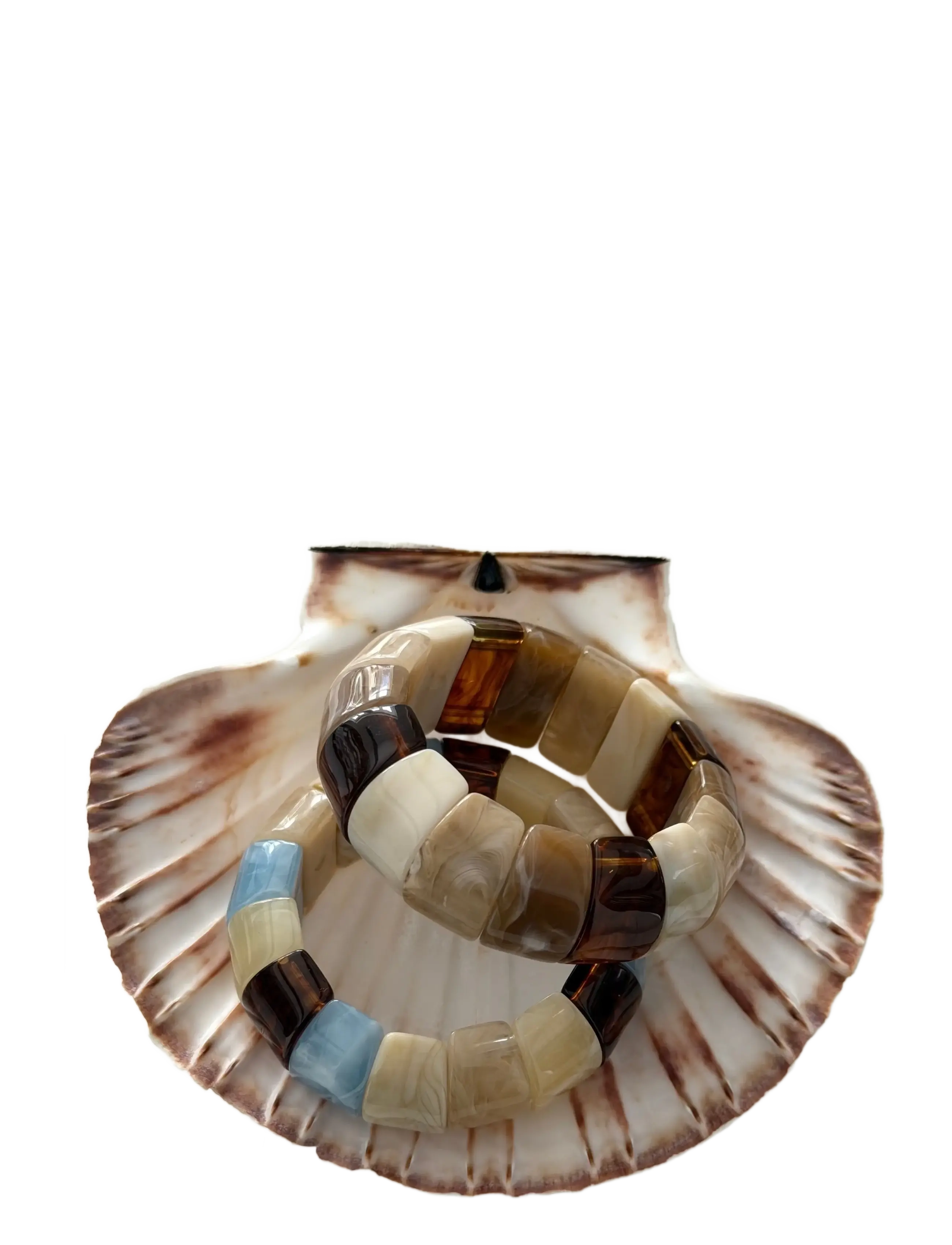 Bud To Rose - Eclipse Resin Bracelet Blue - armbånd - brown - 2