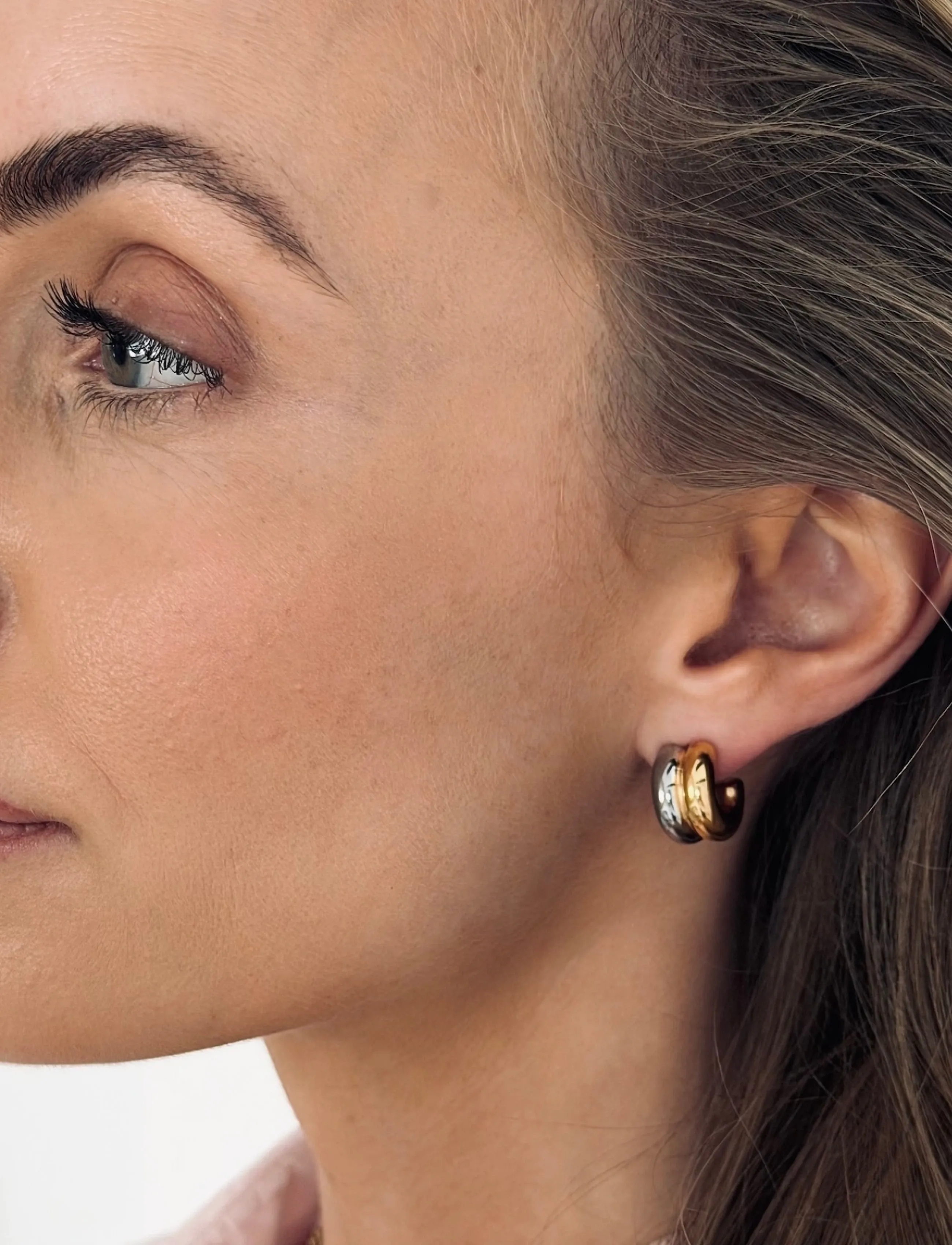 Bud To Rose Lola Double Mix, One Size, Earrings, Mehrfarbig/gemustert - Hoops, Frauen