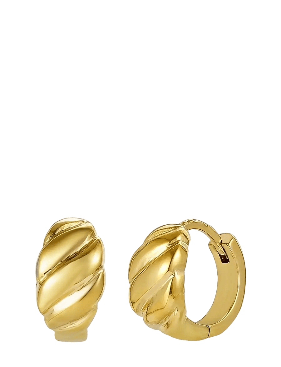 Bud To Rose - Gem Earring Silver - cerceaux - gold - 1