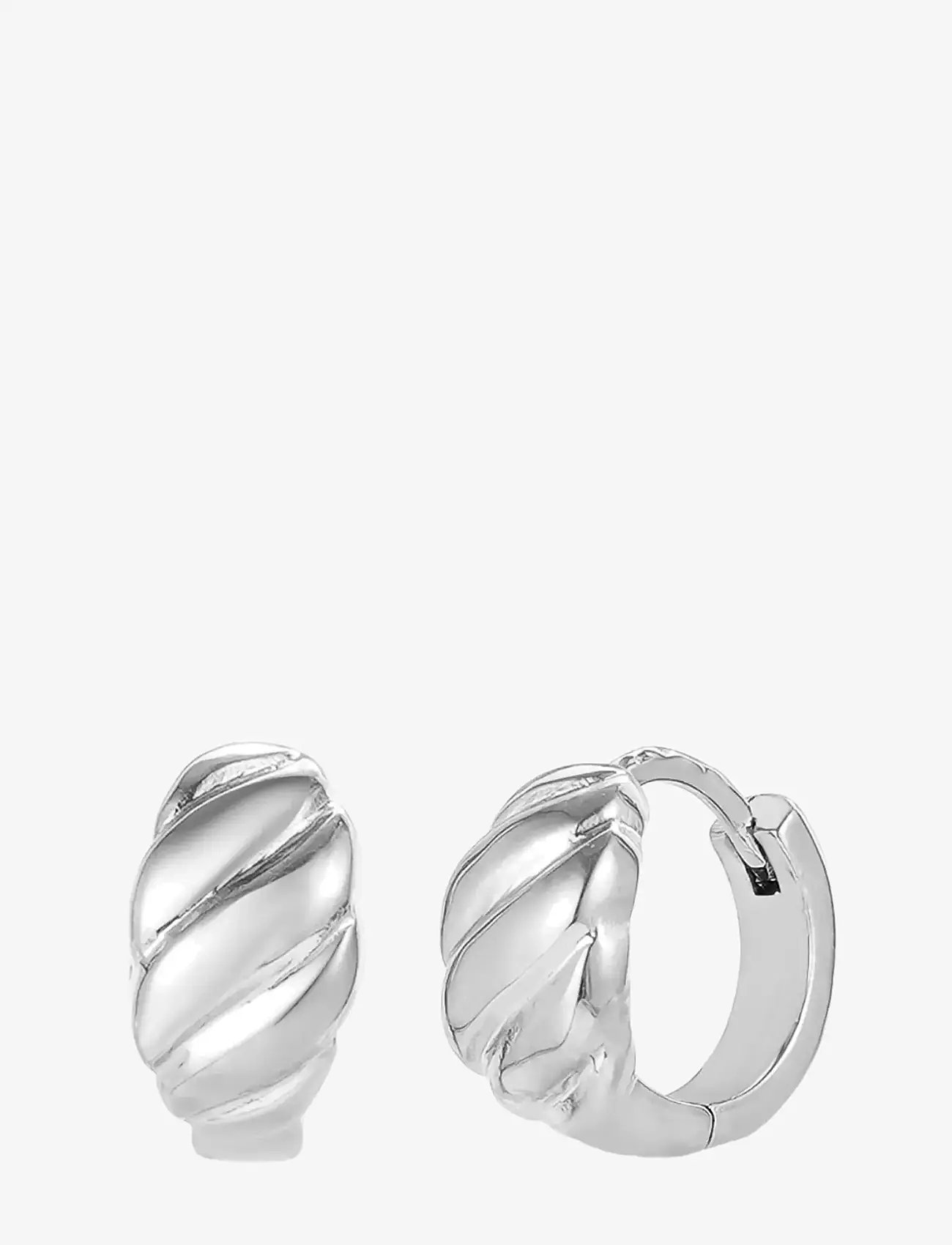 Bud to rose - Gem Earring Silver - kreolen - silver - 1